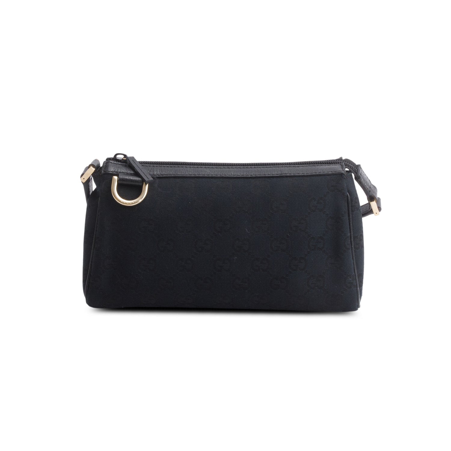Gucci Black GG Canvas D-Ring Abbey Pochette