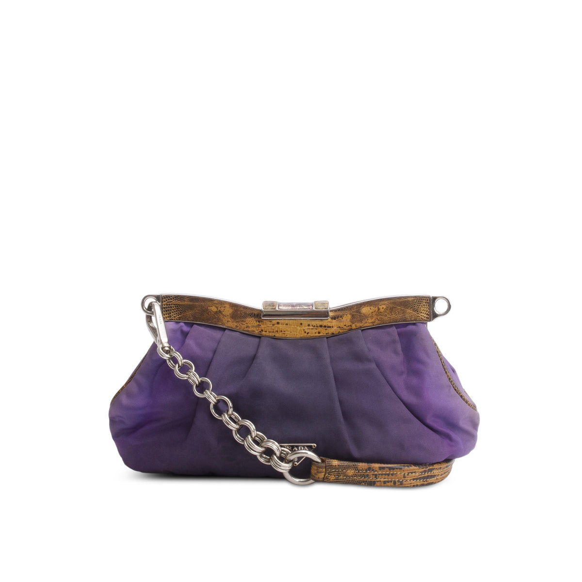 Prada Purple Nylon Lizard Trim Skipper Shoulder Bag – OLIVER'S
