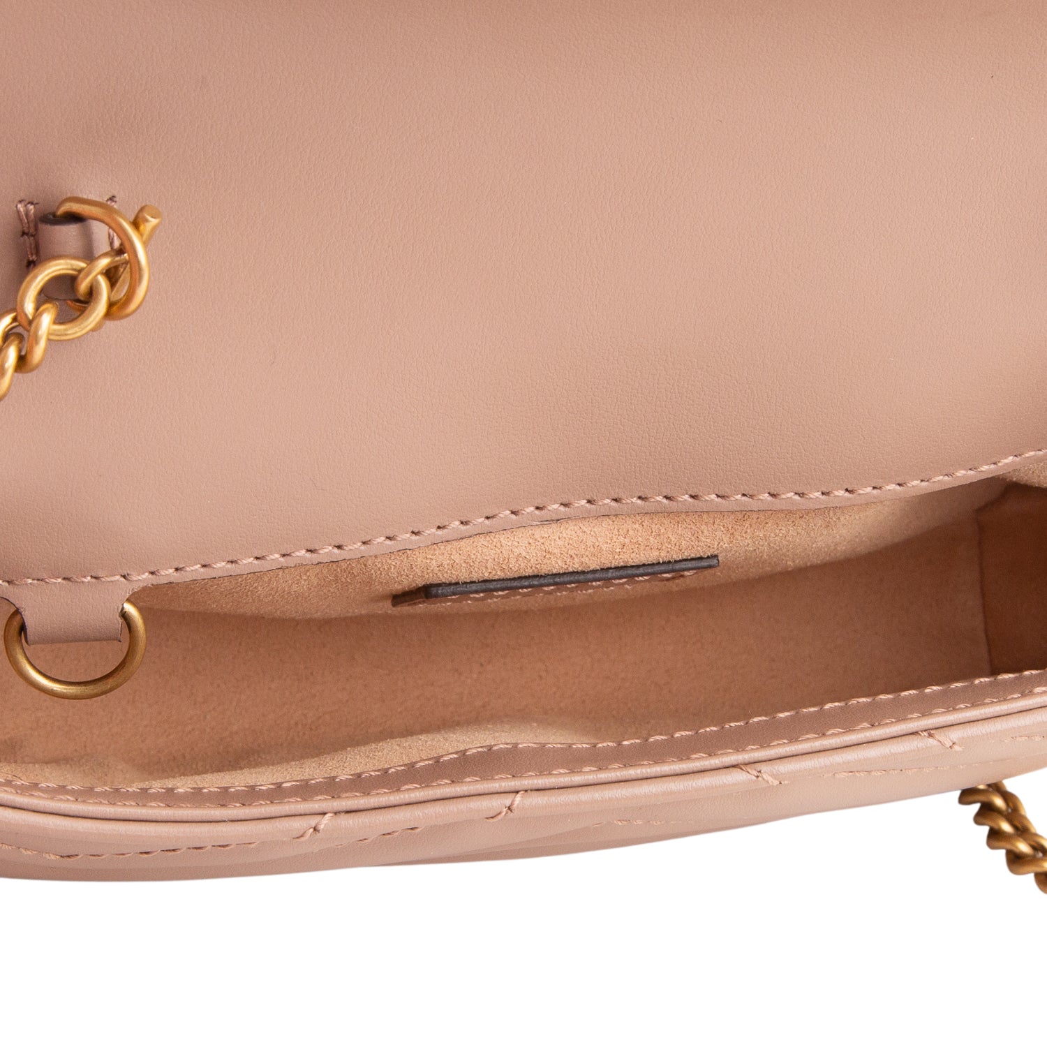 Gucci Pink GG Marmont Matelasse Leather Super Mini Bag w/ Box