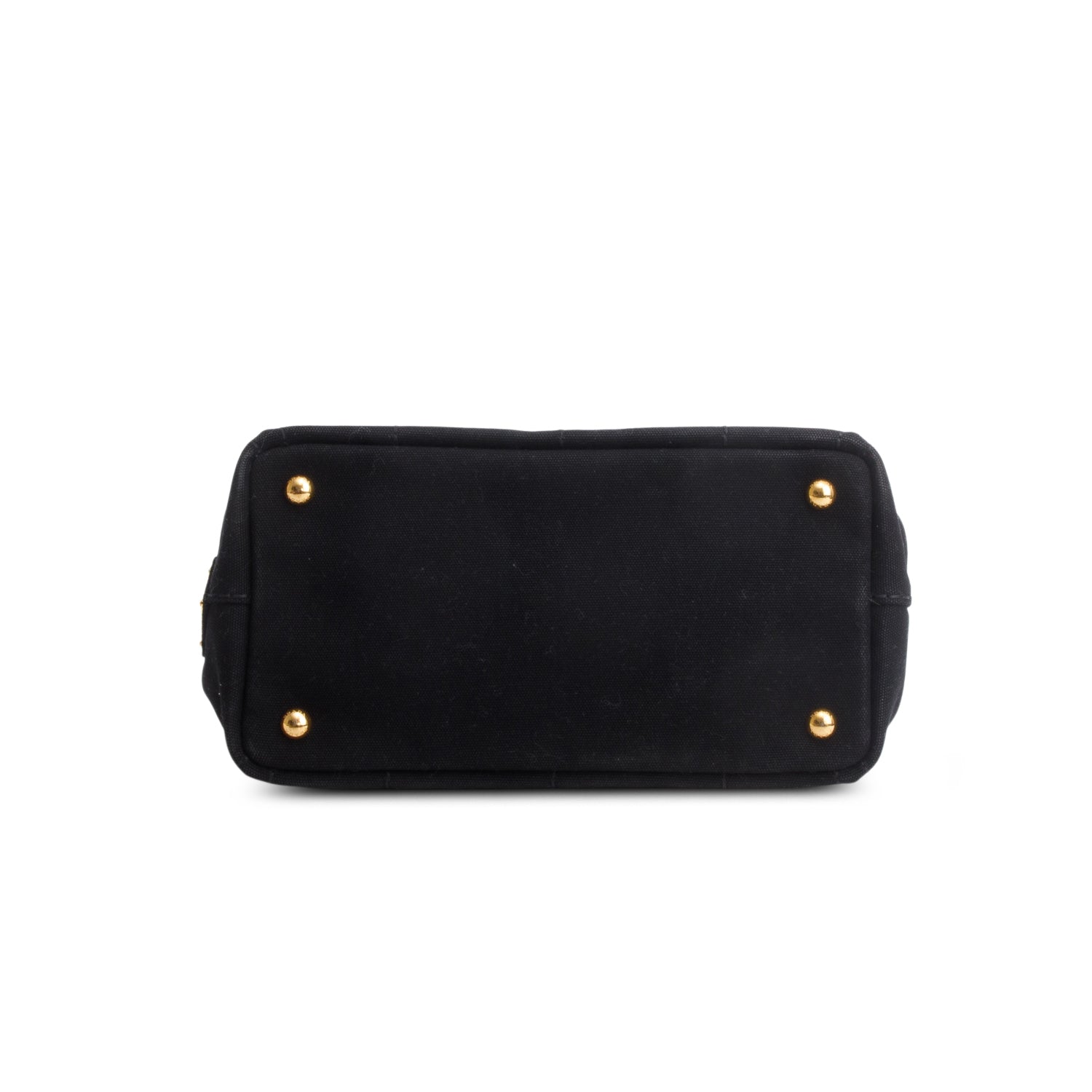 Prada Black Canvas Small Canapa Logo Tote w/ Strap & Authenticity Card