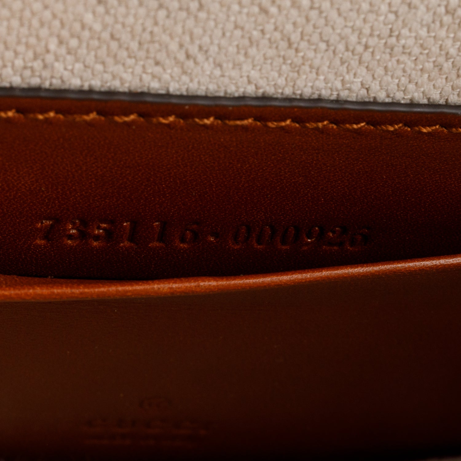 Gucci Brown New Canvas Charisma Calfskin Crystal GG Monogram Small Bamboo 1947 Top Handle Bag w/ Chain