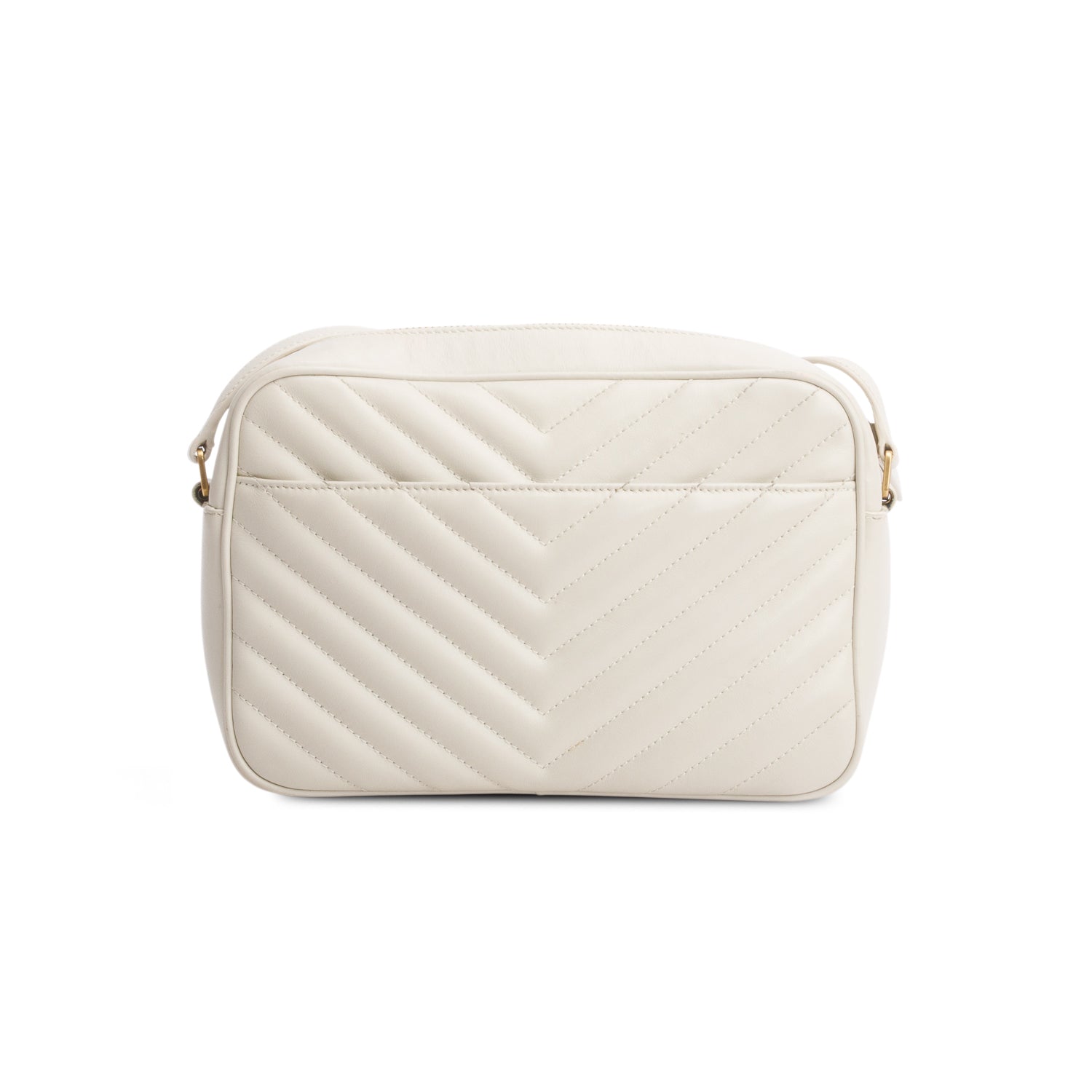 Saint Laurent 2023 Grey Calfskin Matelasse Monogram Lou Camera Bag