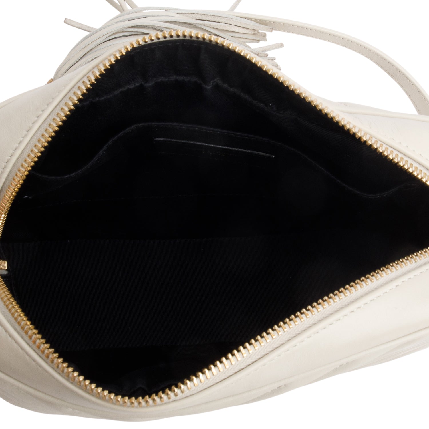 Saint Laurent 2023 Grey Calfskin Matelasse Monogram Lou Camera Bag