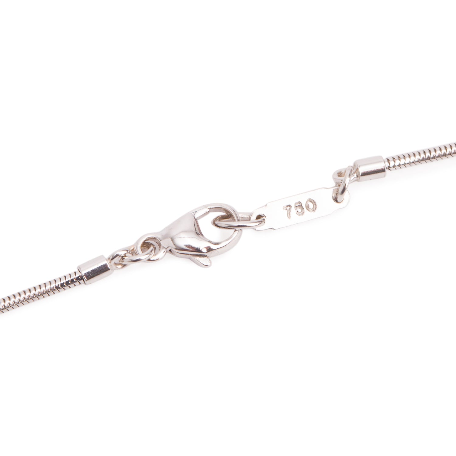 Tiffany & Co. 18k White Gold Feather Pendant Necklace w/ Box