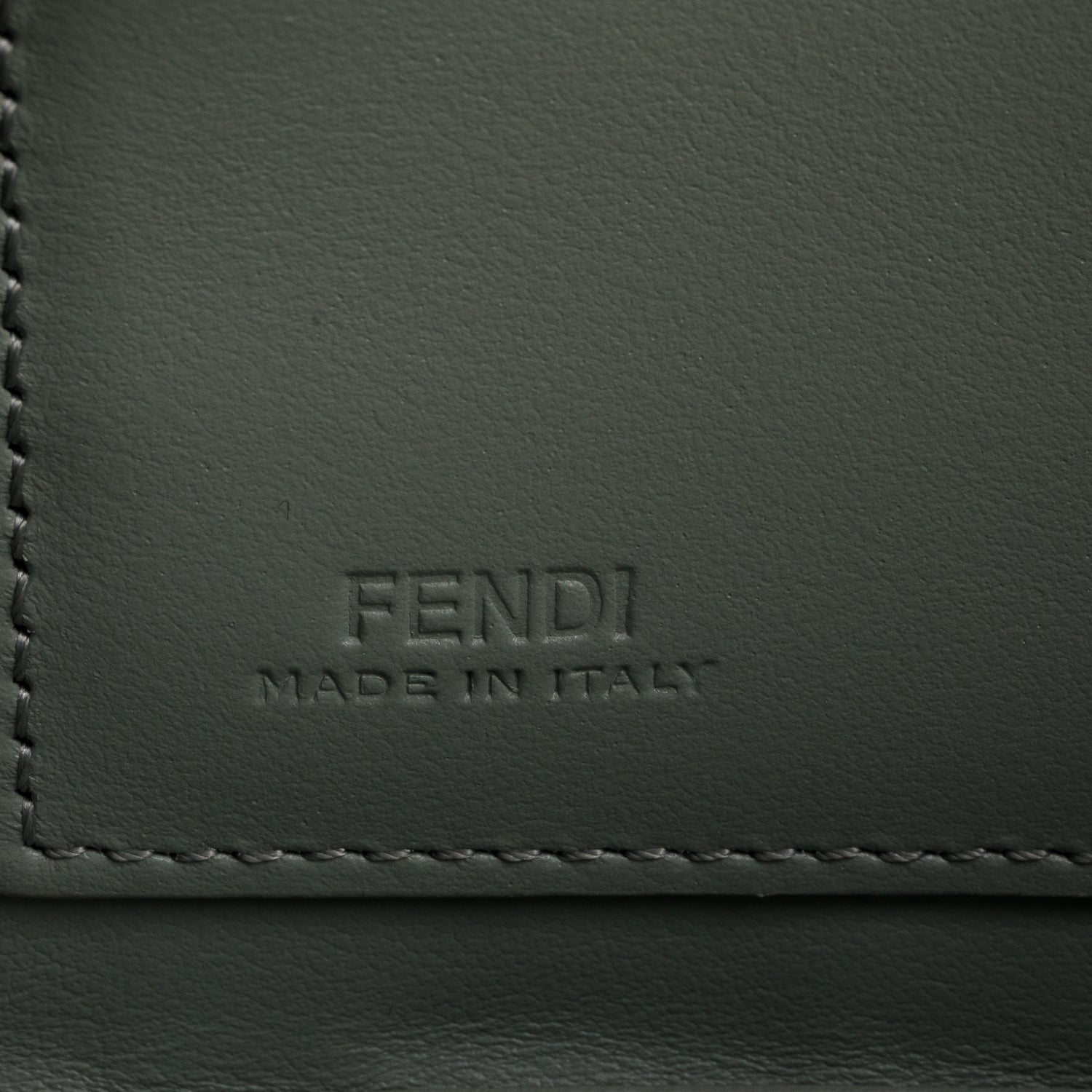 Fendi Green Zucca FF Diamonds Wallet on Chain