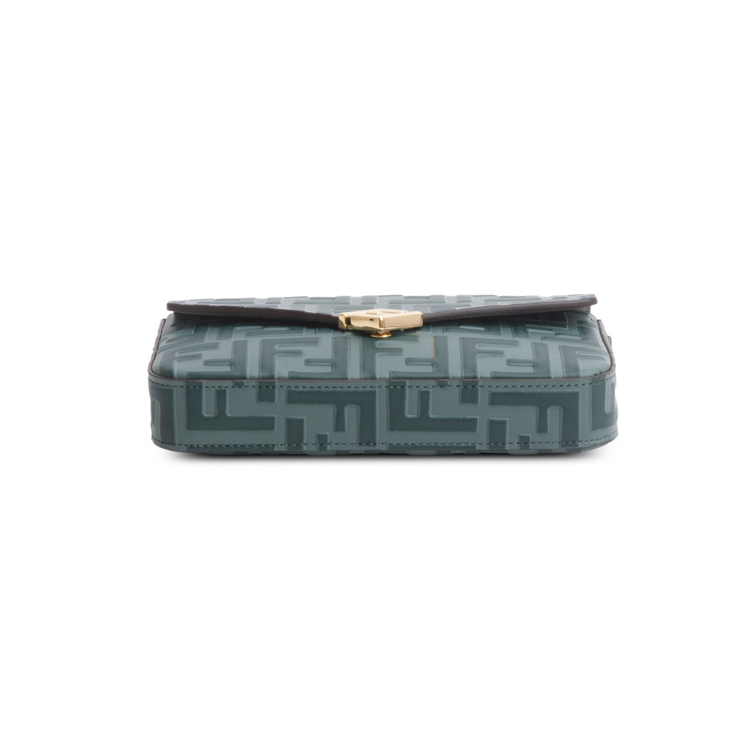Fendi Green Zucca FF Diamonds Wallet on Chain