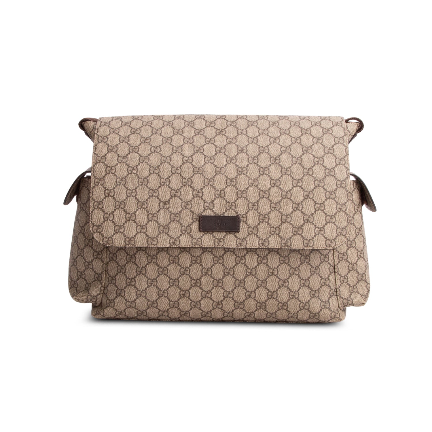 Gucci Beige GG Supreme Monogram Large Diaper Bag