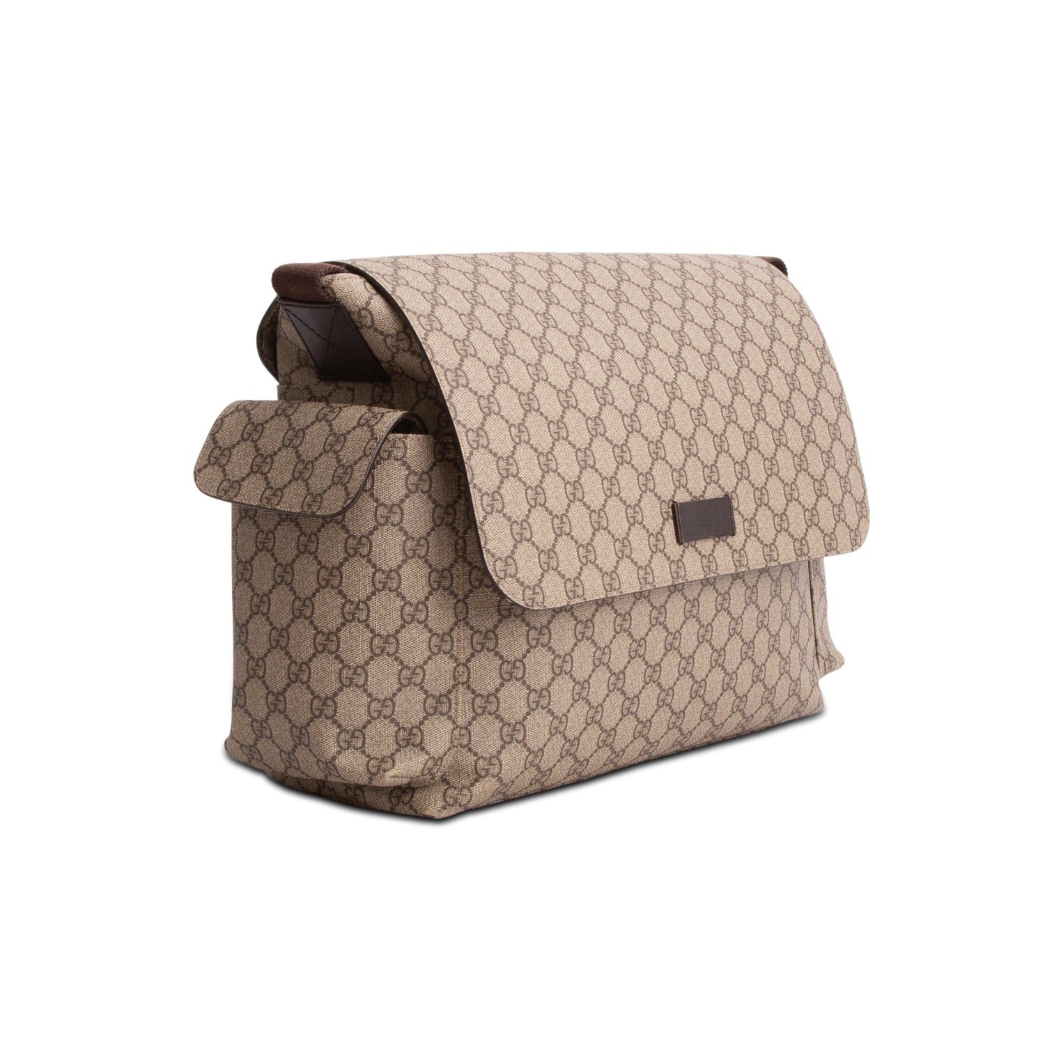 Gucci Beige GG Supreme Monogram Large Diaper Bag