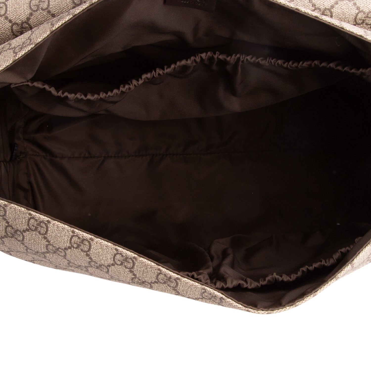 Gucci Beige GG Supreme Monogram Large Diaper Bag