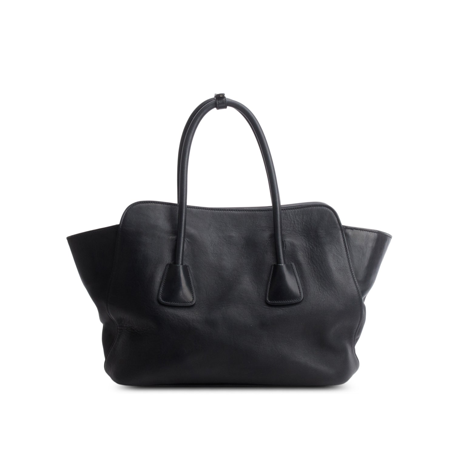 Prada Black Vitello Studded Twin Pocket w/ Strap