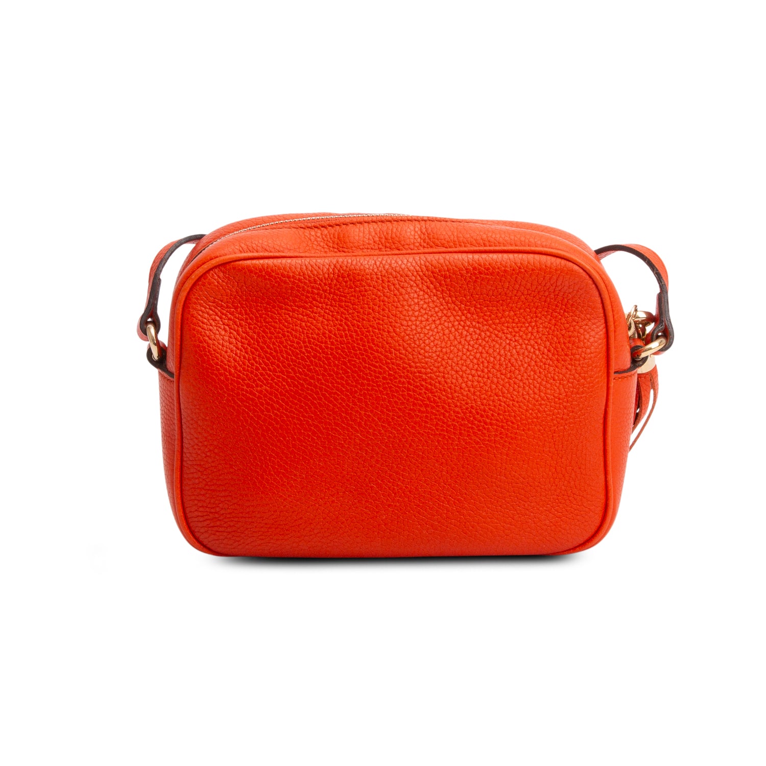 Gucci Orange Pebbled Calfskin Leather Small Soho Disco Bag