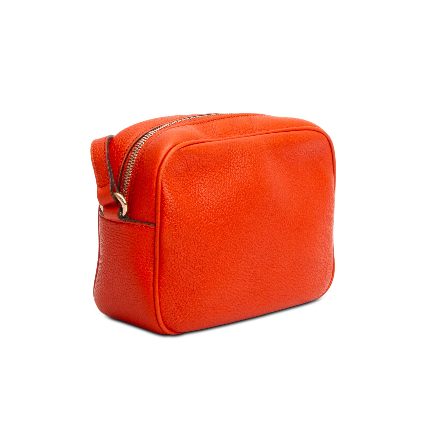 Gucci Orange Pebbled Calfskin Leather Small Soho Disco Bag