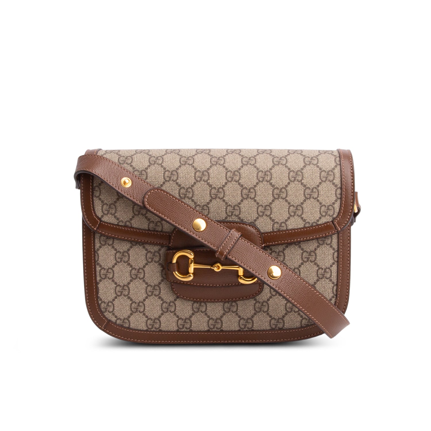 Gucci GG Supreme Monogram Duomo Lux Horsebit 1955 Medium Shoulder Bag