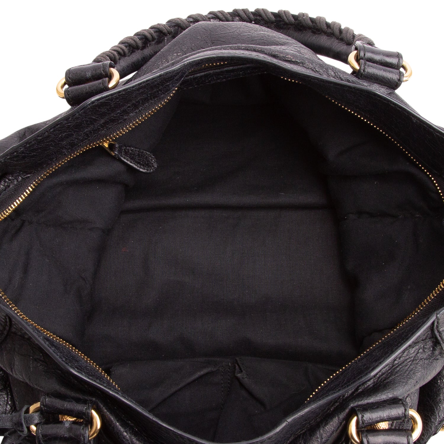Balenciaga Black Agneau Leather Le City Medium Bag w/ Strap