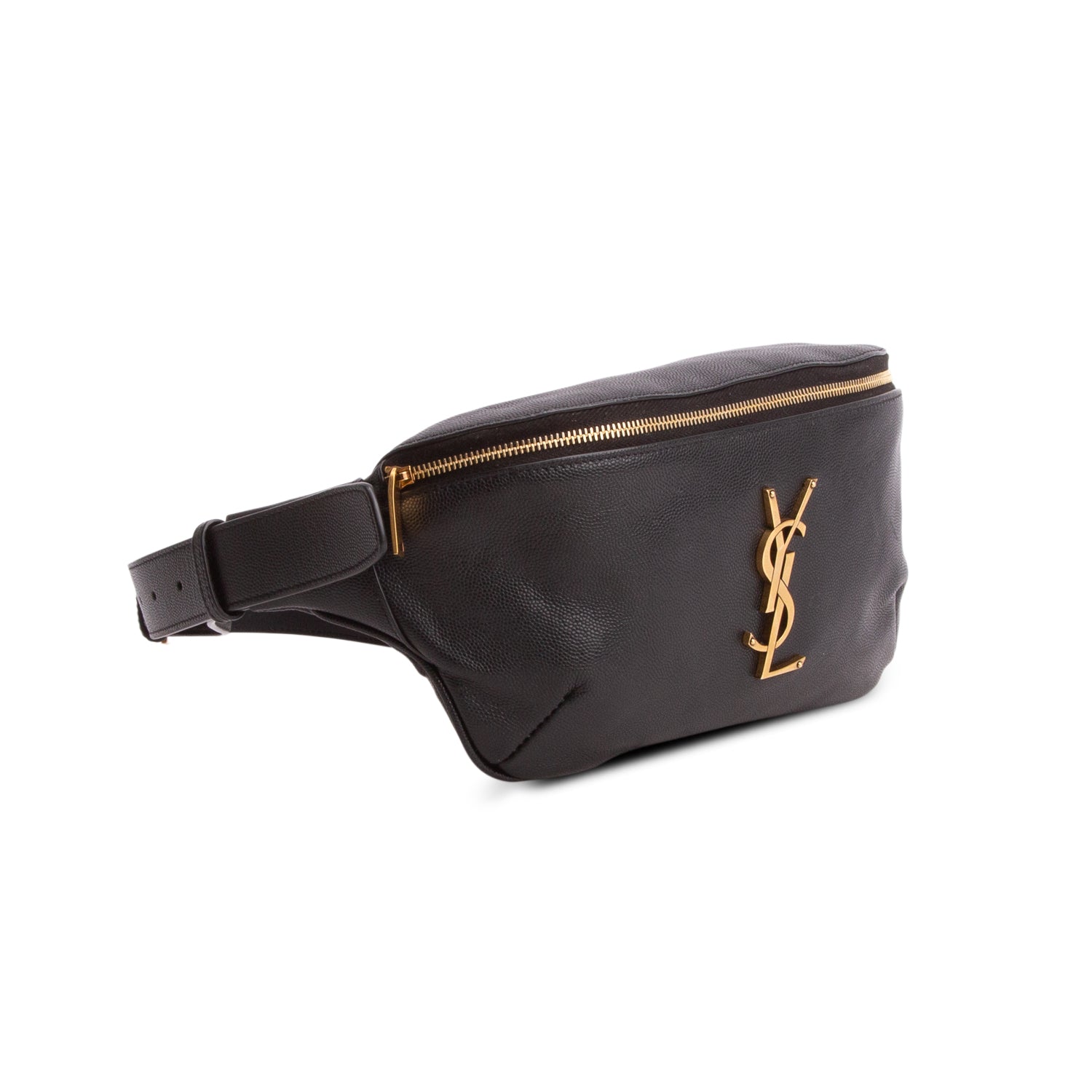 Saint Laurent 2022 Black Calfskin Cassandre Classic Belt Bag