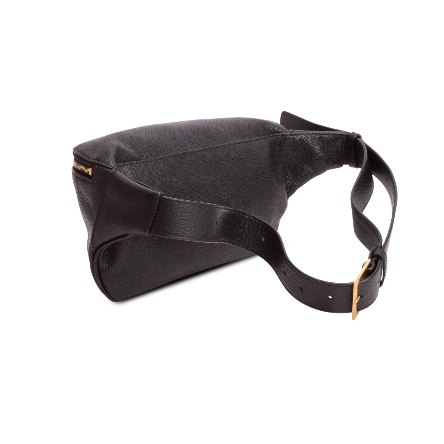 Saint Laurent 2022 Black Calfskin Cassandre Classic Belt Bag