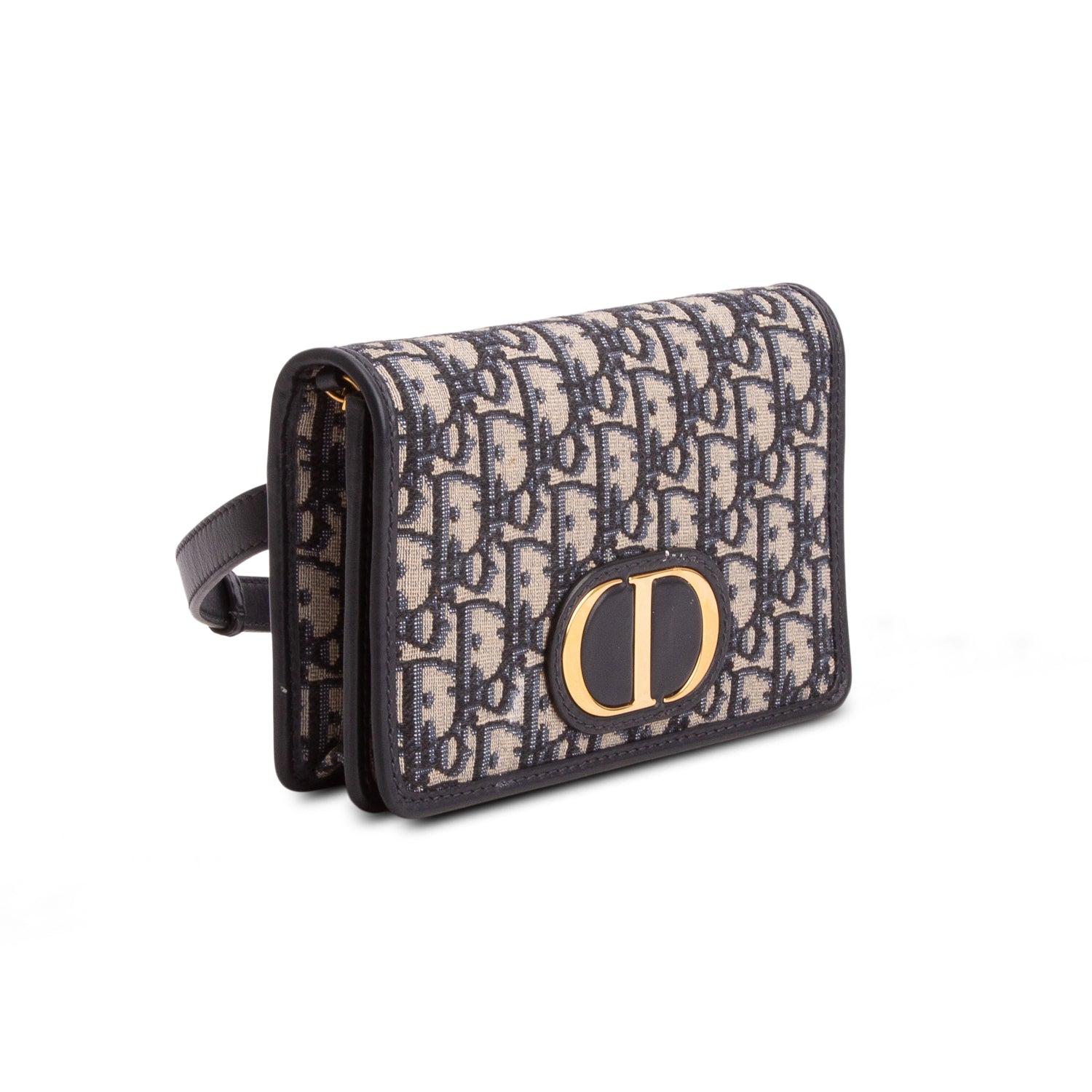 Christian Dior 2021 Blue Oblique 30 Montaigne 2-In-1 Pouch w/ Straps