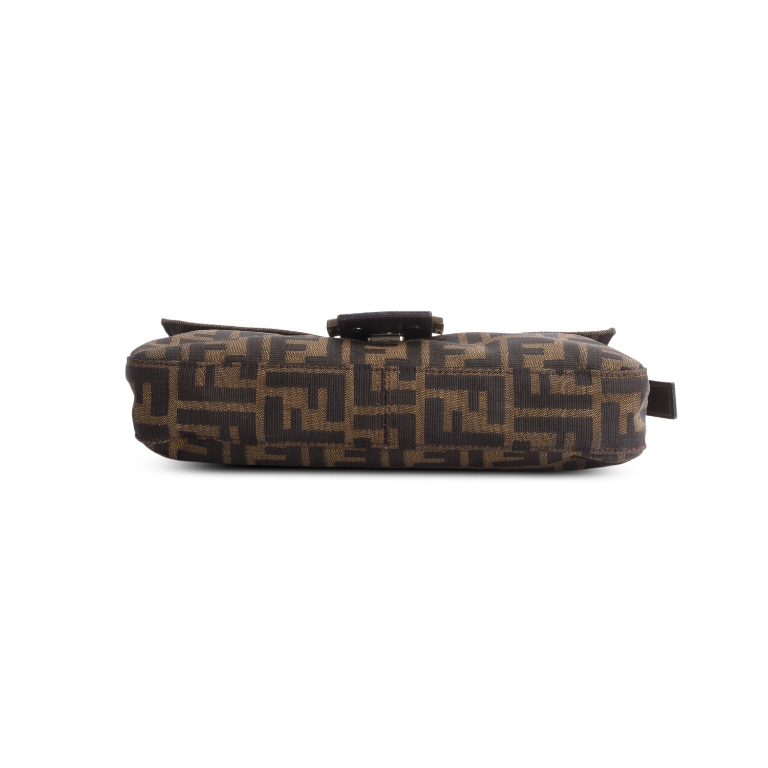 Fendi Brown FF Zucca Canvas Baguette Shoulder Bag