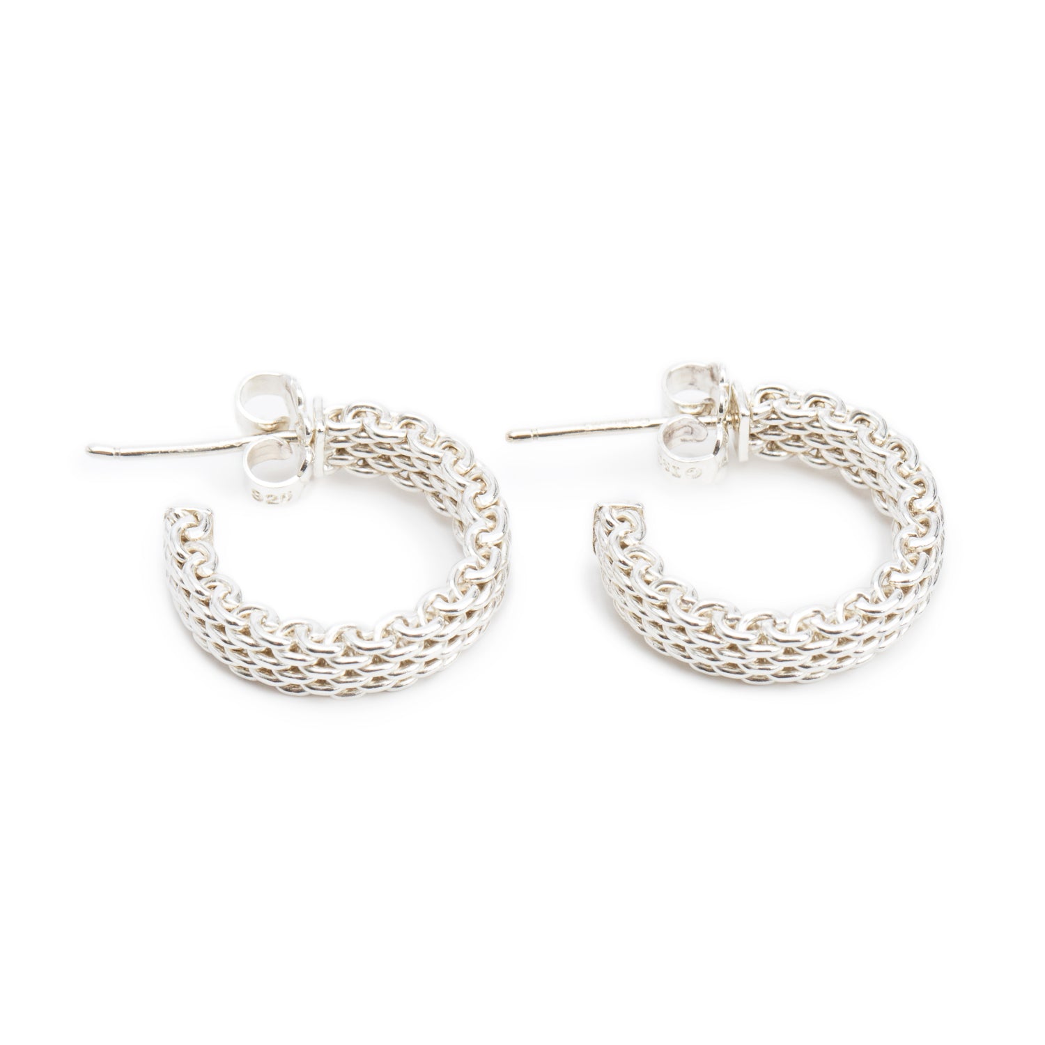 Tiffany & Co. Sterling Silver Small Somerset Hoop Earrings