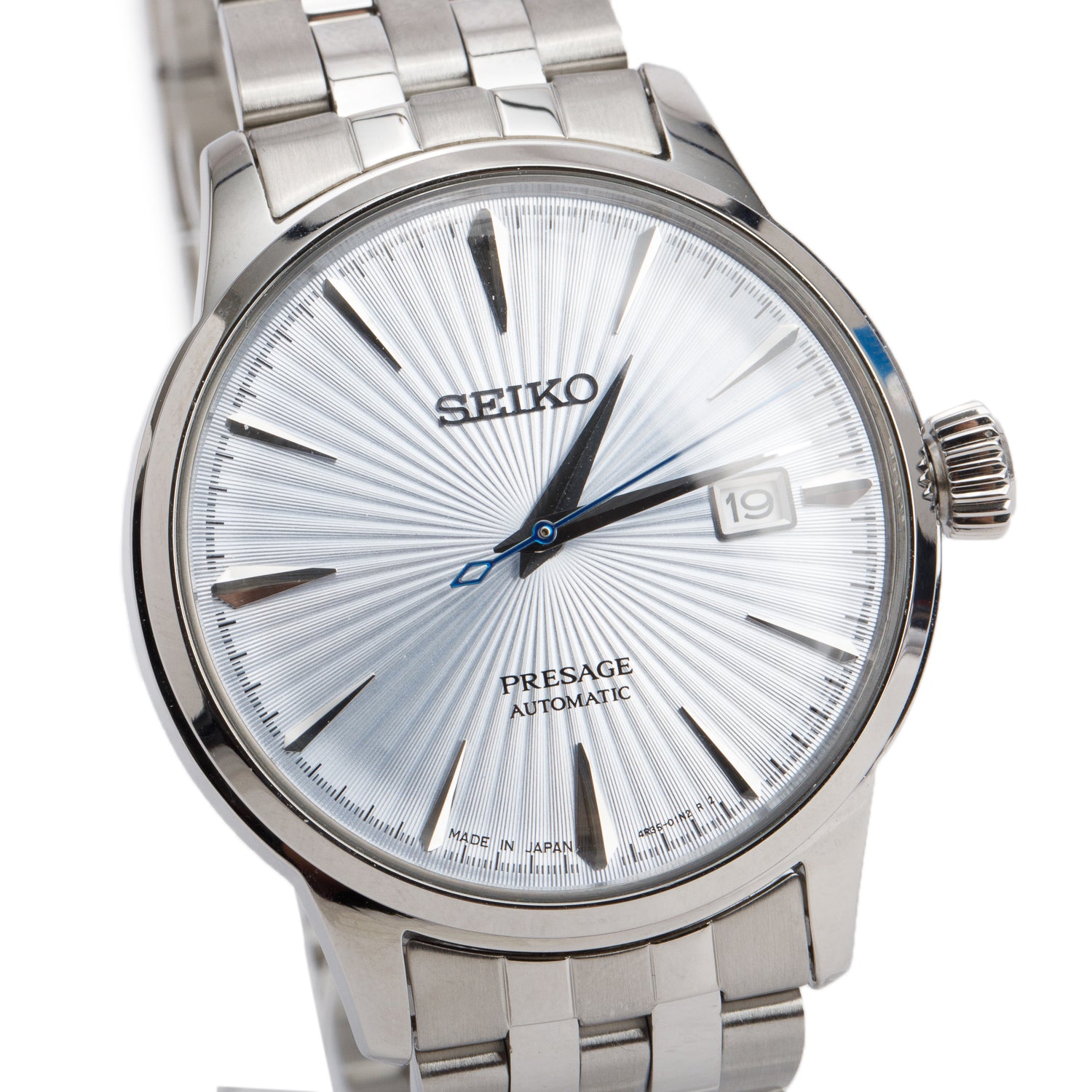 Seiko 2025 Stainless Steel Presage 40 MM Automatic Watch Blue Dial SRPE19J1 w/ Box & Papers