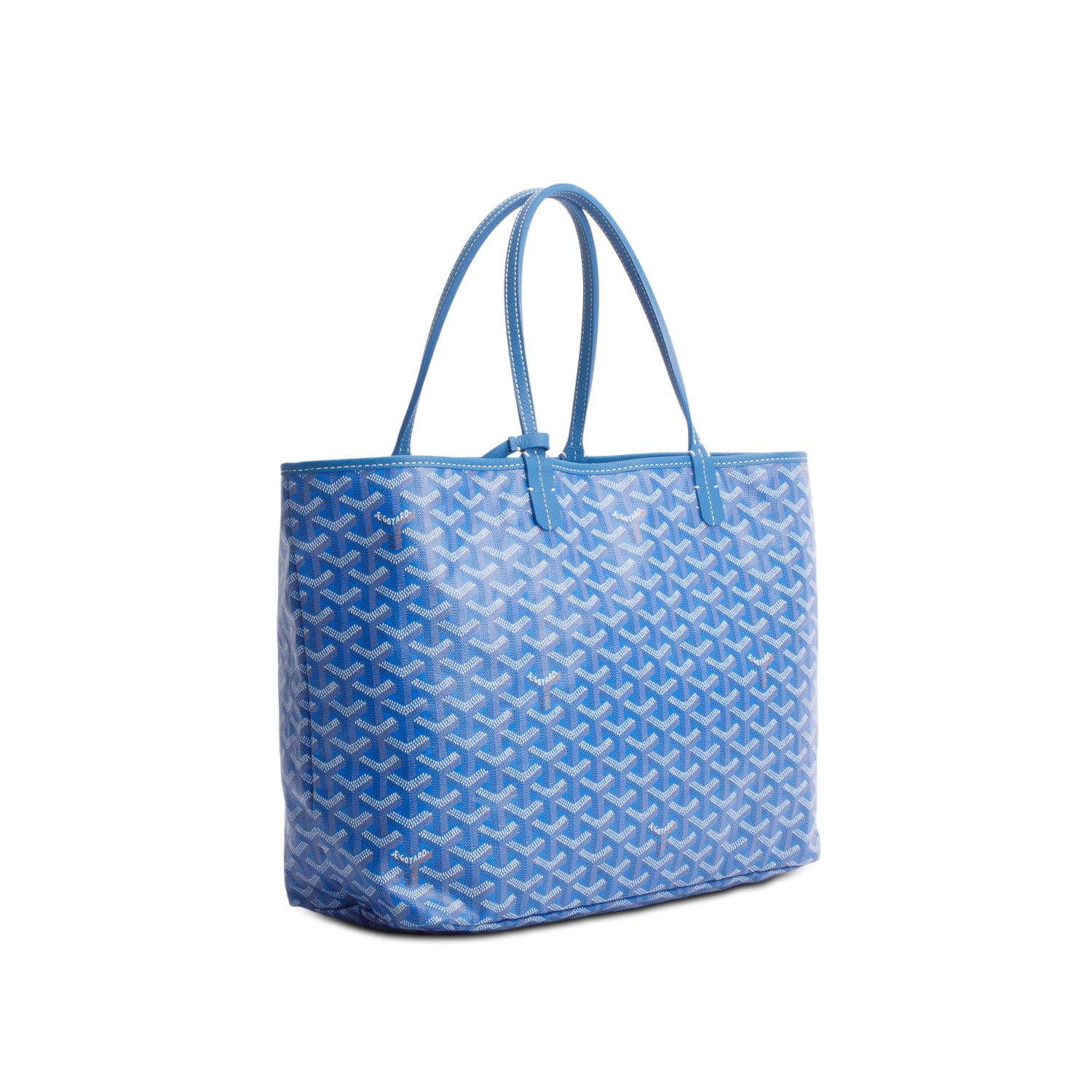 Goyard 2024 Blue Goyardine Saint Louis PM w/ Pouch