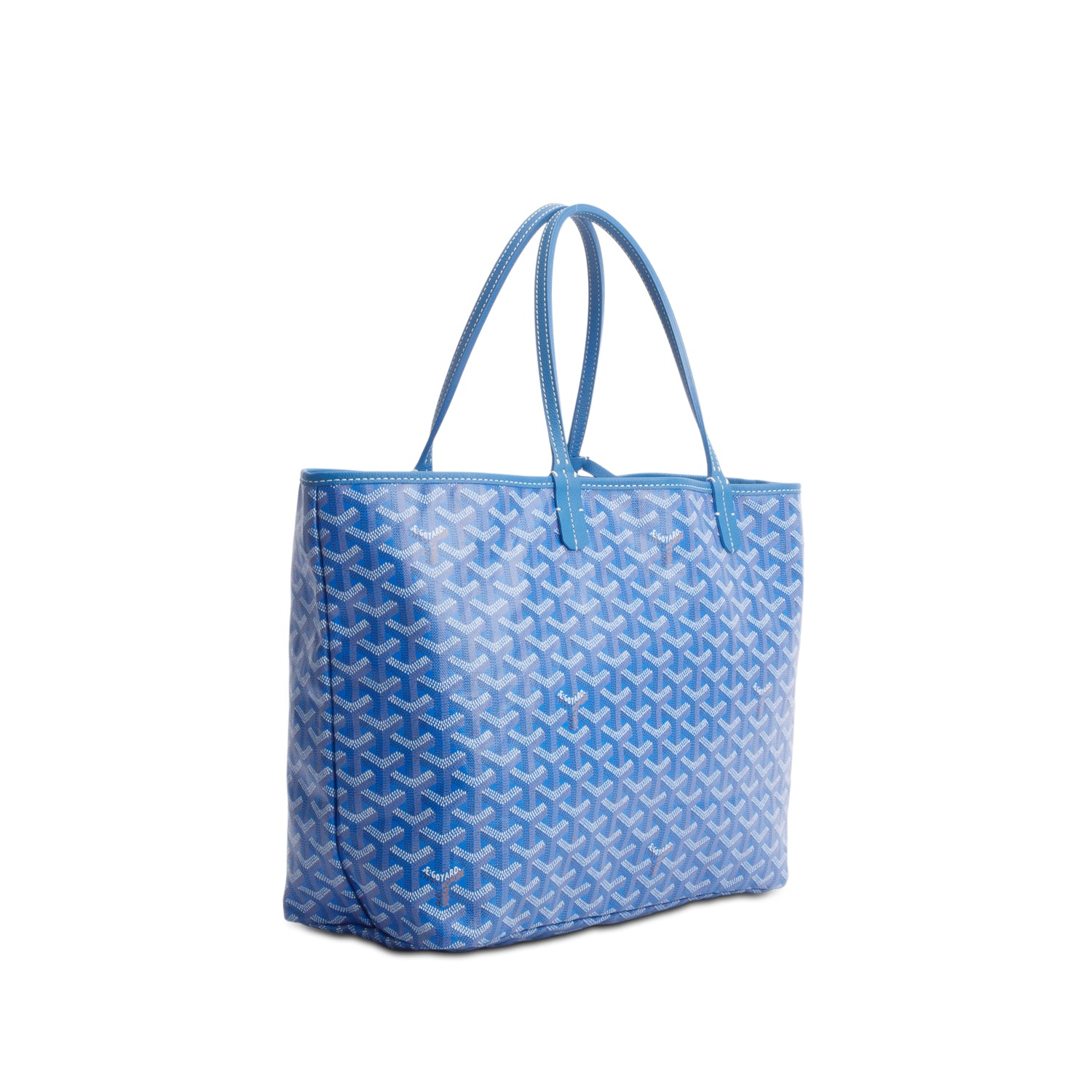 Goyard 2024 Blue Goyardine Saint Louis PM w/ Pouch