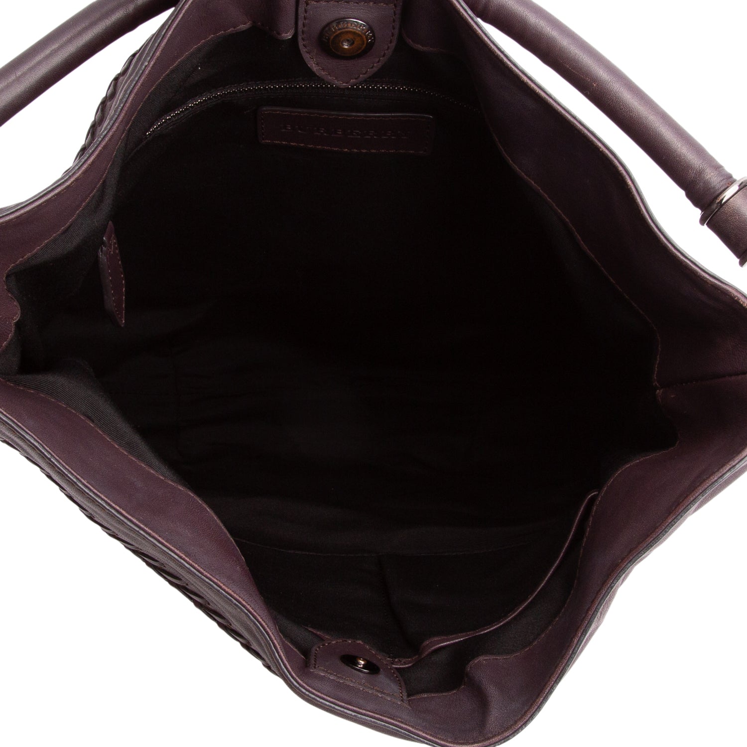 Burberry Burgundy Calfskin Parade Tassel Hobo