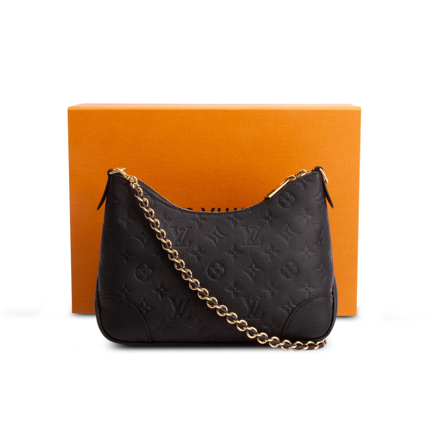 Louis Vuitton 2026 Black Monogram Empreinte Boulogne PM w/ Box, Straps & Receipt
