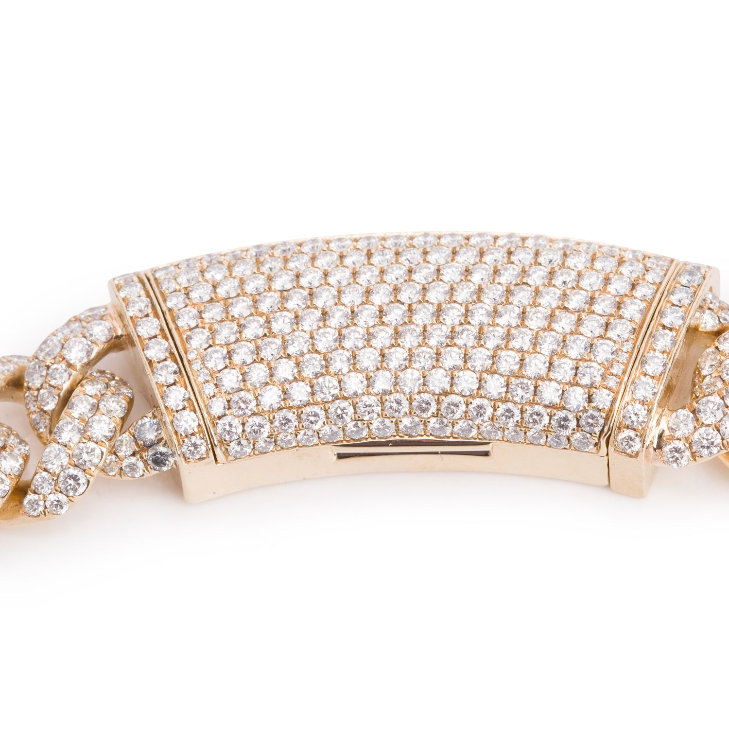 10k Yellow Gold 48.35 tcw. Pave Diamond Link Necklace