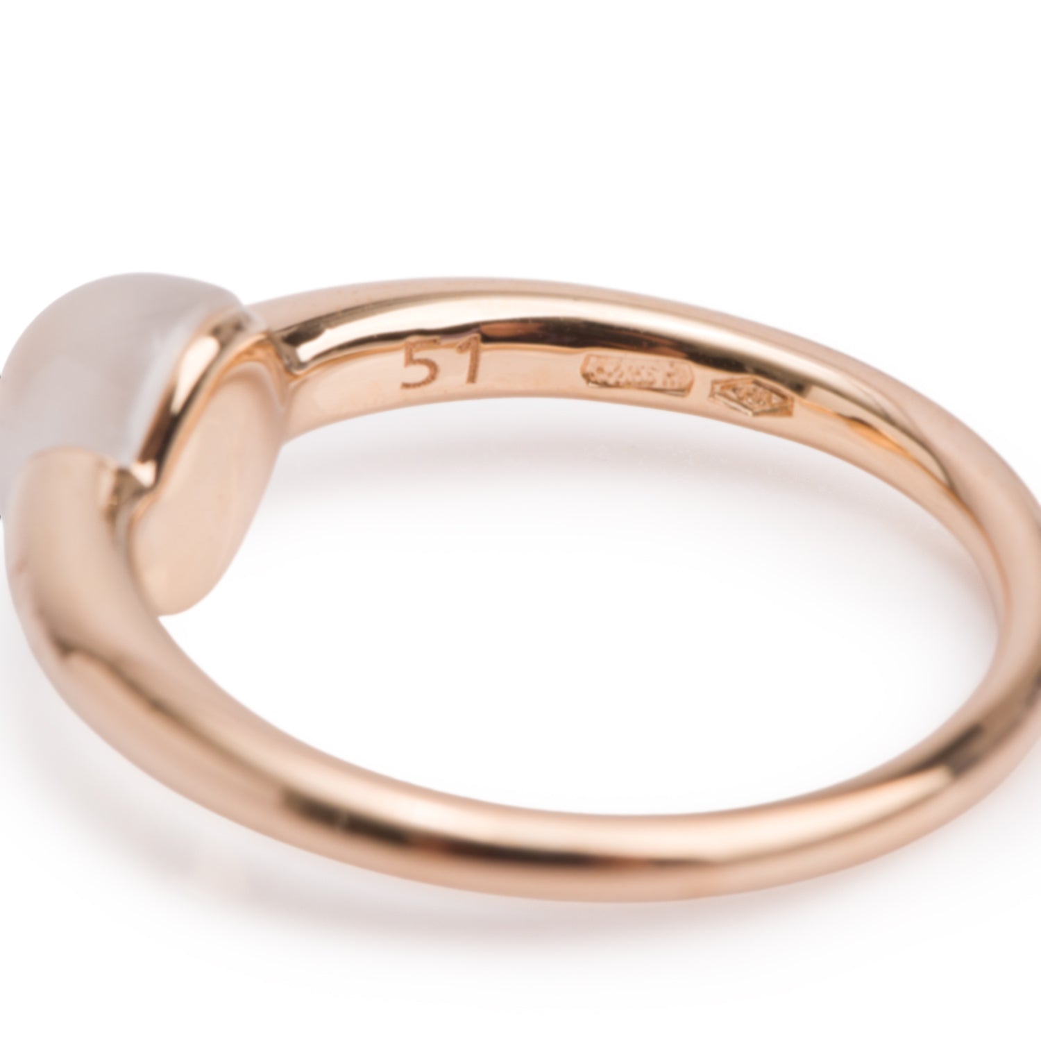 Pomellato 18k Yellow Gold Moonstone Rino Ring, Size 5.25