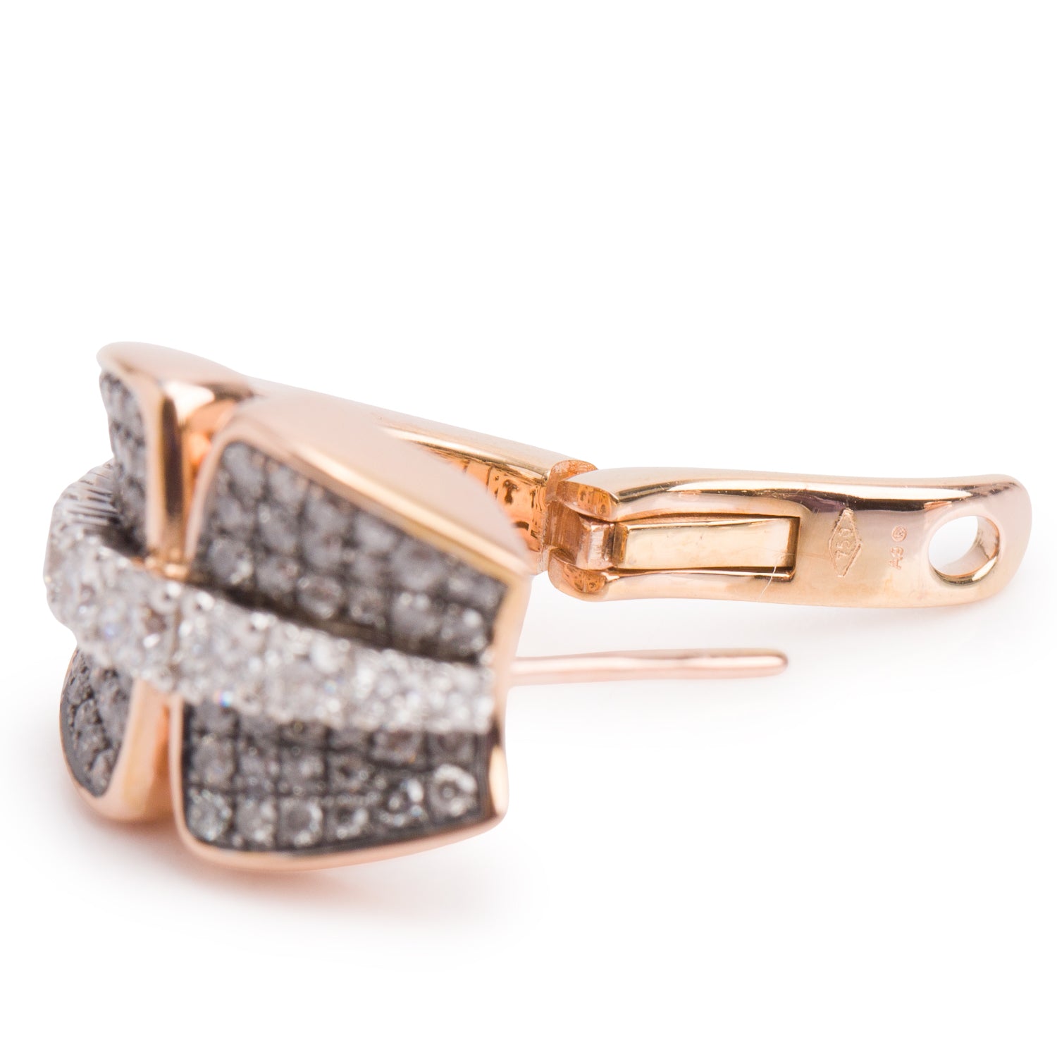 Chimento 18k Yellow Gold Pave Diamond Huggie Hoop Earrings