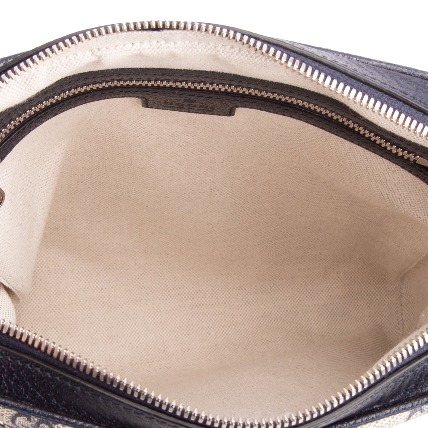Gucci Navy GG Supreme Monogram Web Small Ophidia Messenger Bag