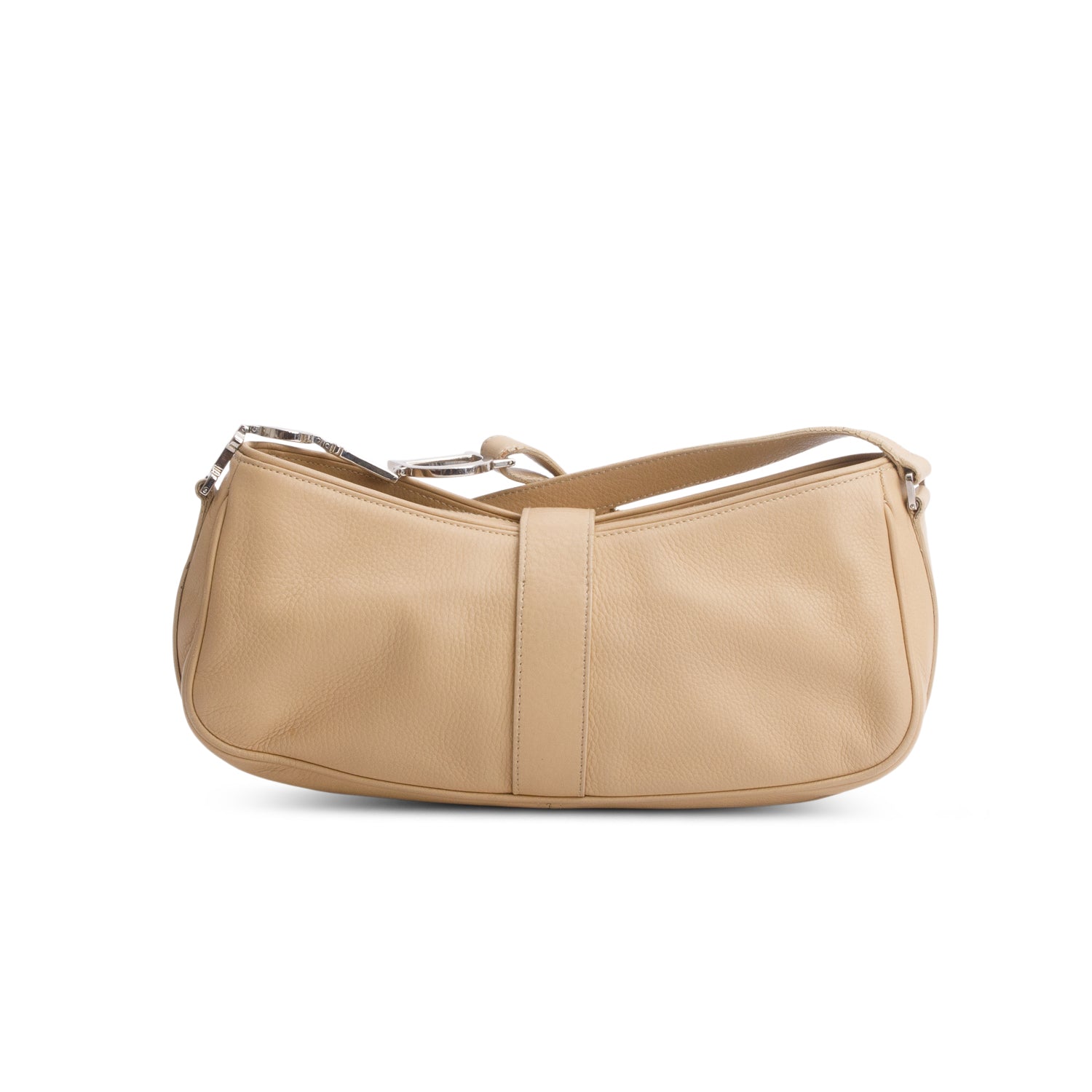 Christian Dior Beige Calfskin Charm Shoulder Bag