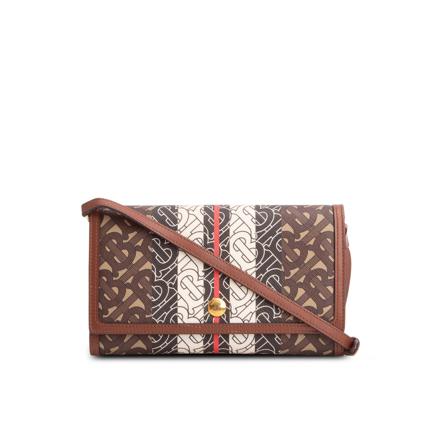 Burberry Multicolor E-Canvas Monogram Stripe Small TB Bag