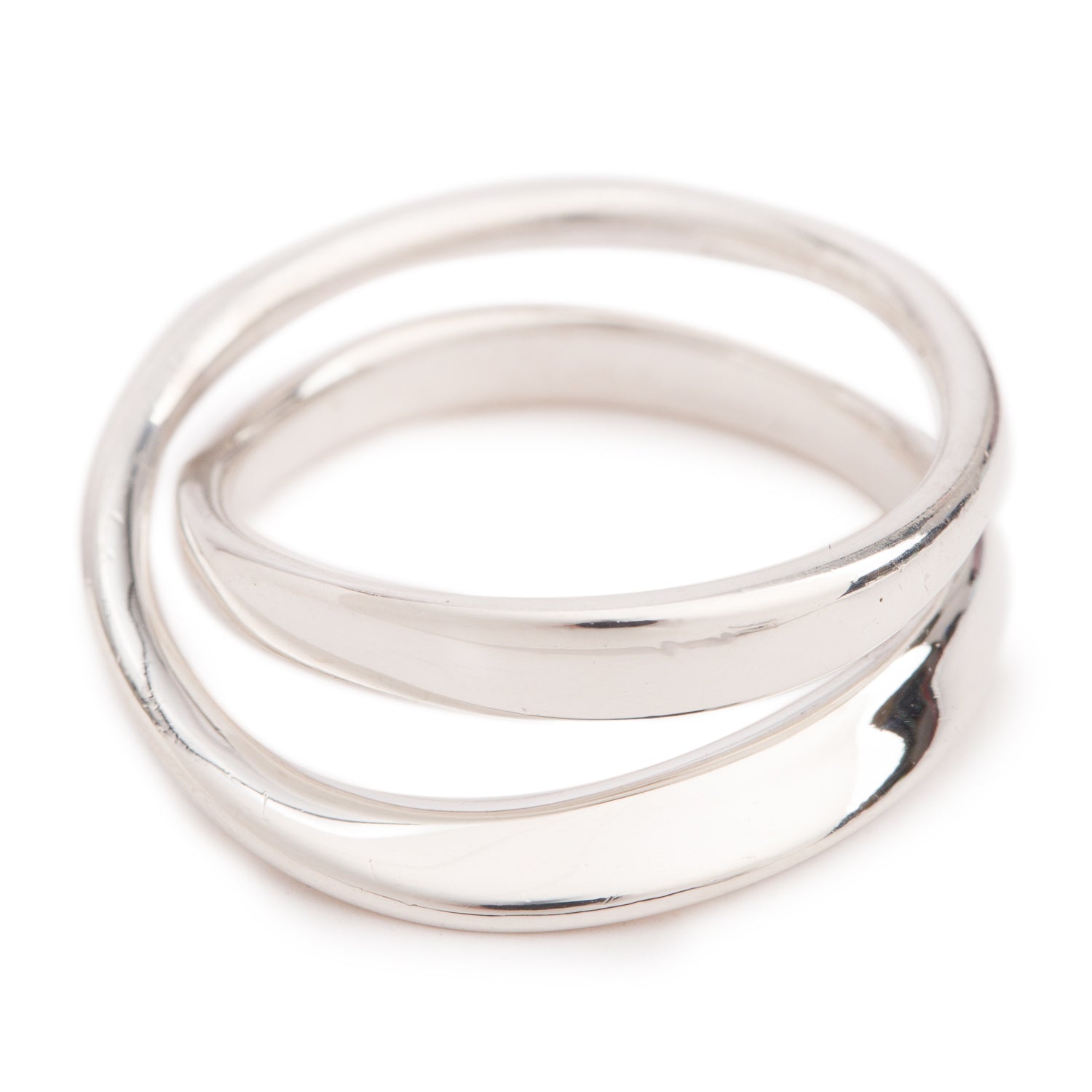Georg Jensen Sterling Silver No. 369 Mobius Ring, Size 6.75 w/ Box
