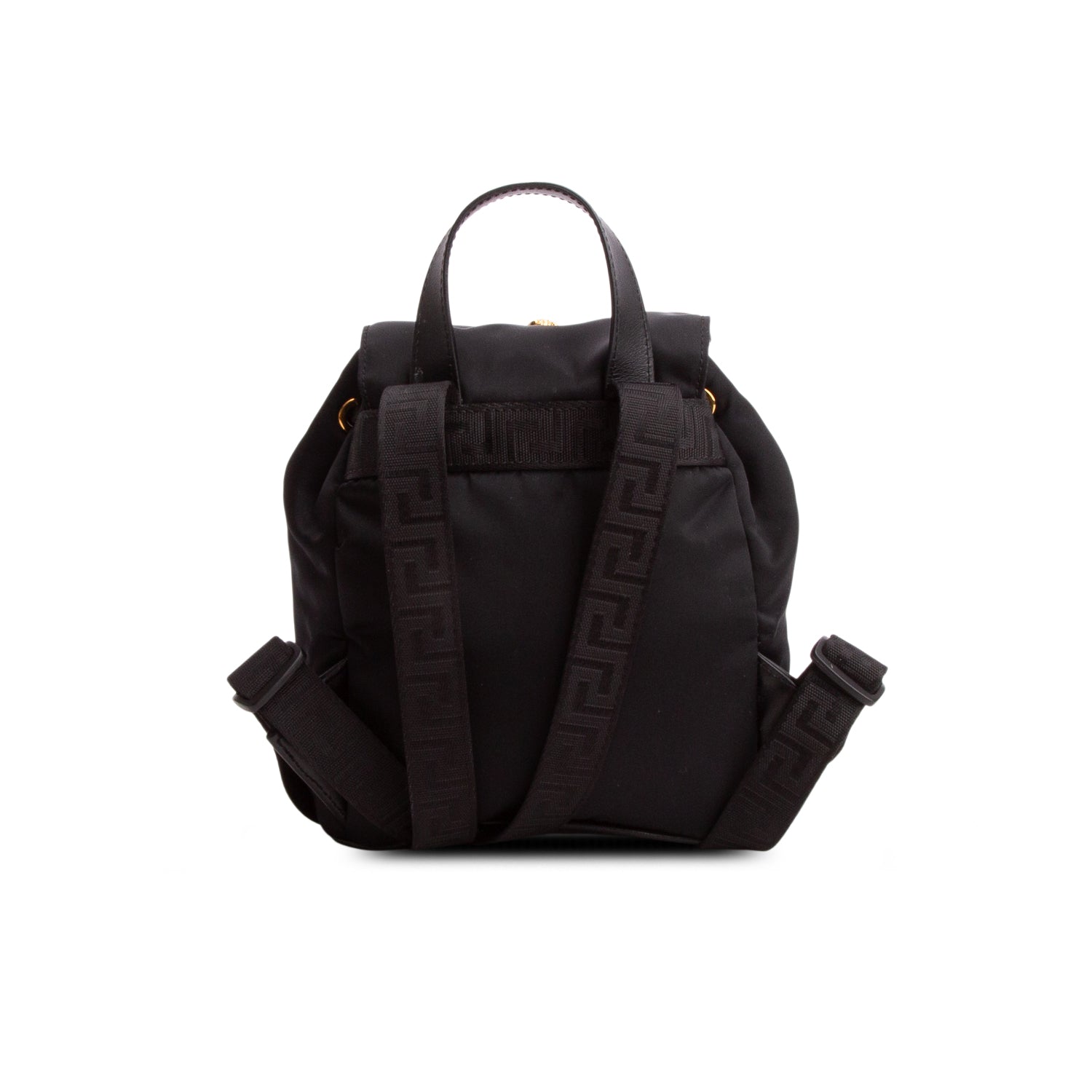 Versace Black Nylon Small Medusa Insignia Backpack