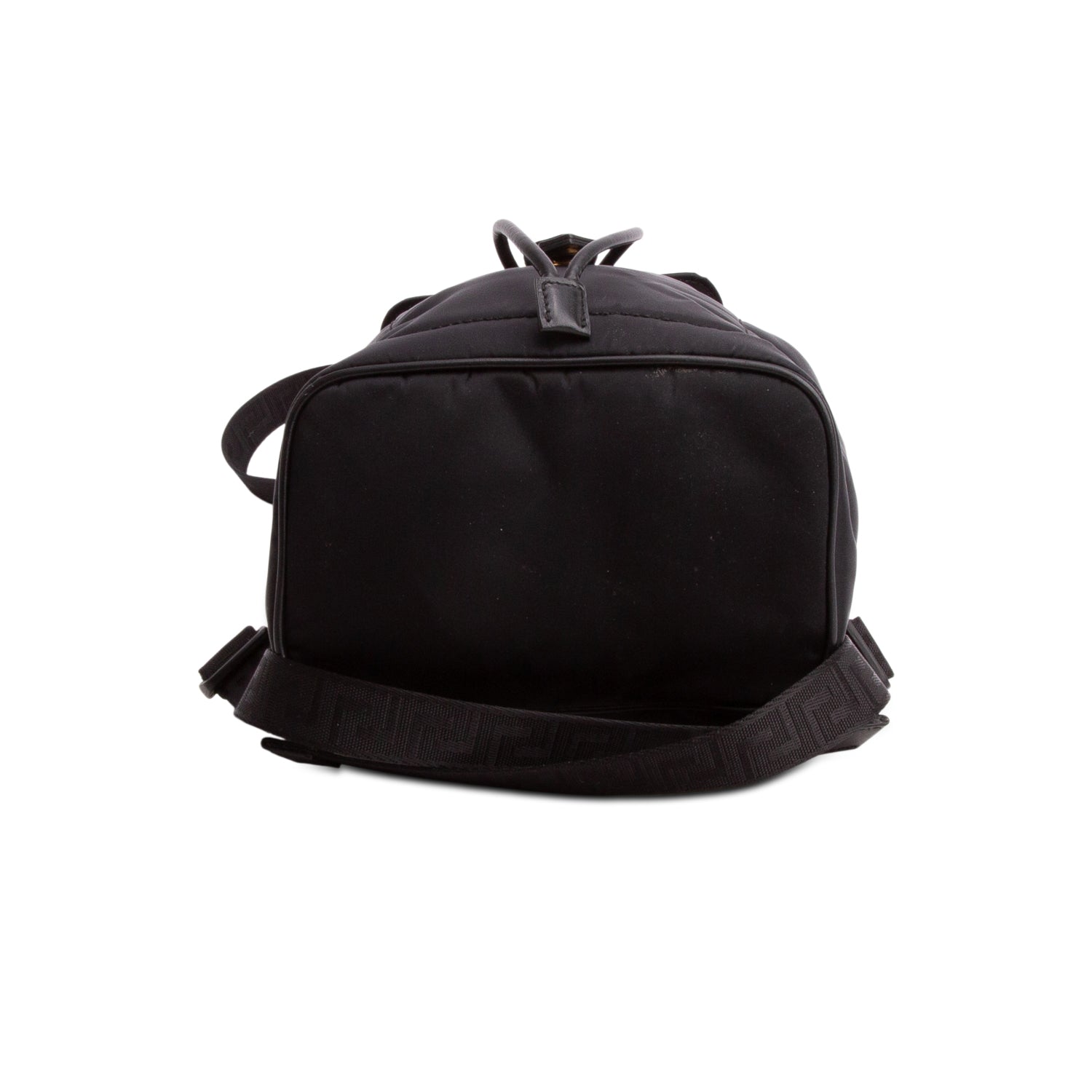 Versace Black Nylon Small Medusa Insignia Backpack