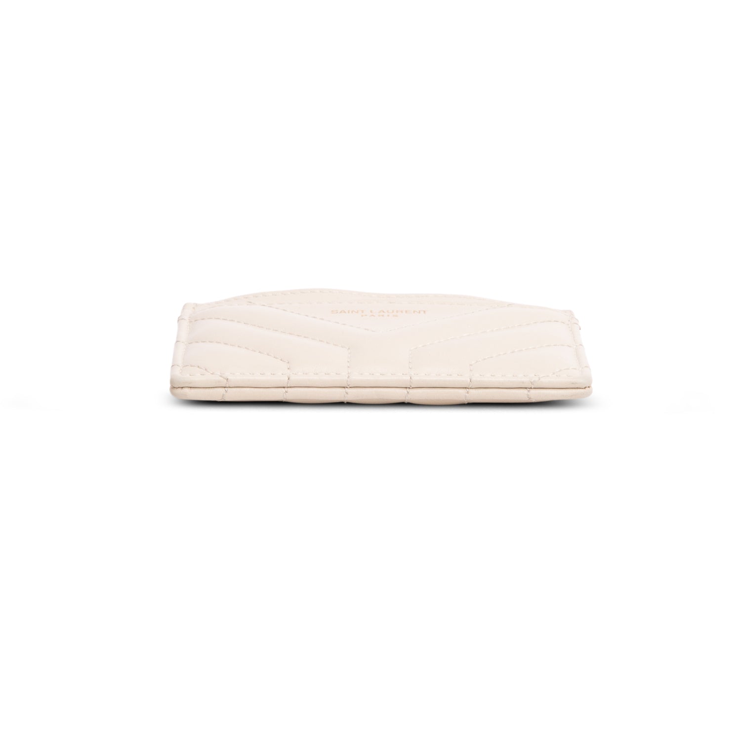 Saint Laurent 2021 Joan Calfskin Leather Y Card Holder w/ Box