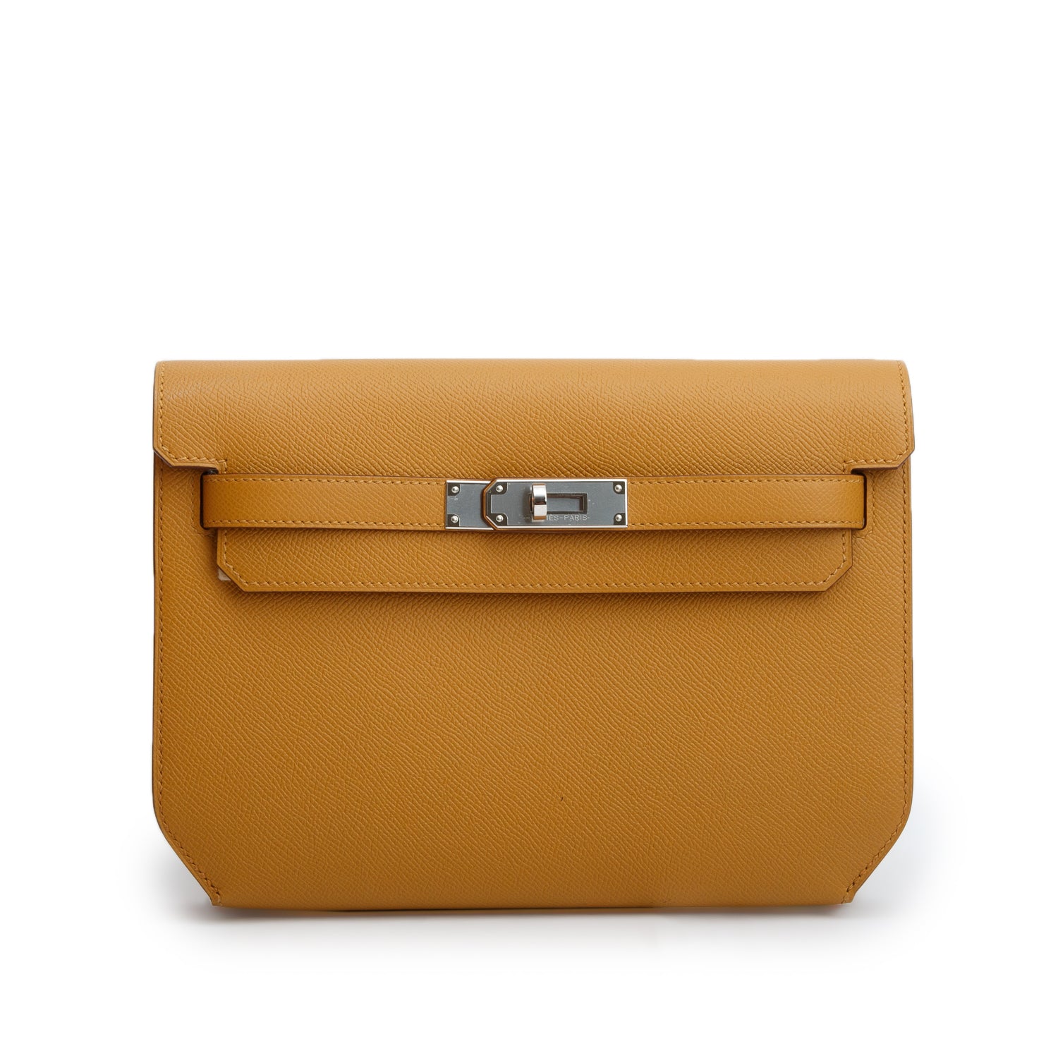 Hermes 2020 Sesame Epsom Leather Pochette Kelly Depeches 25 w/ Box