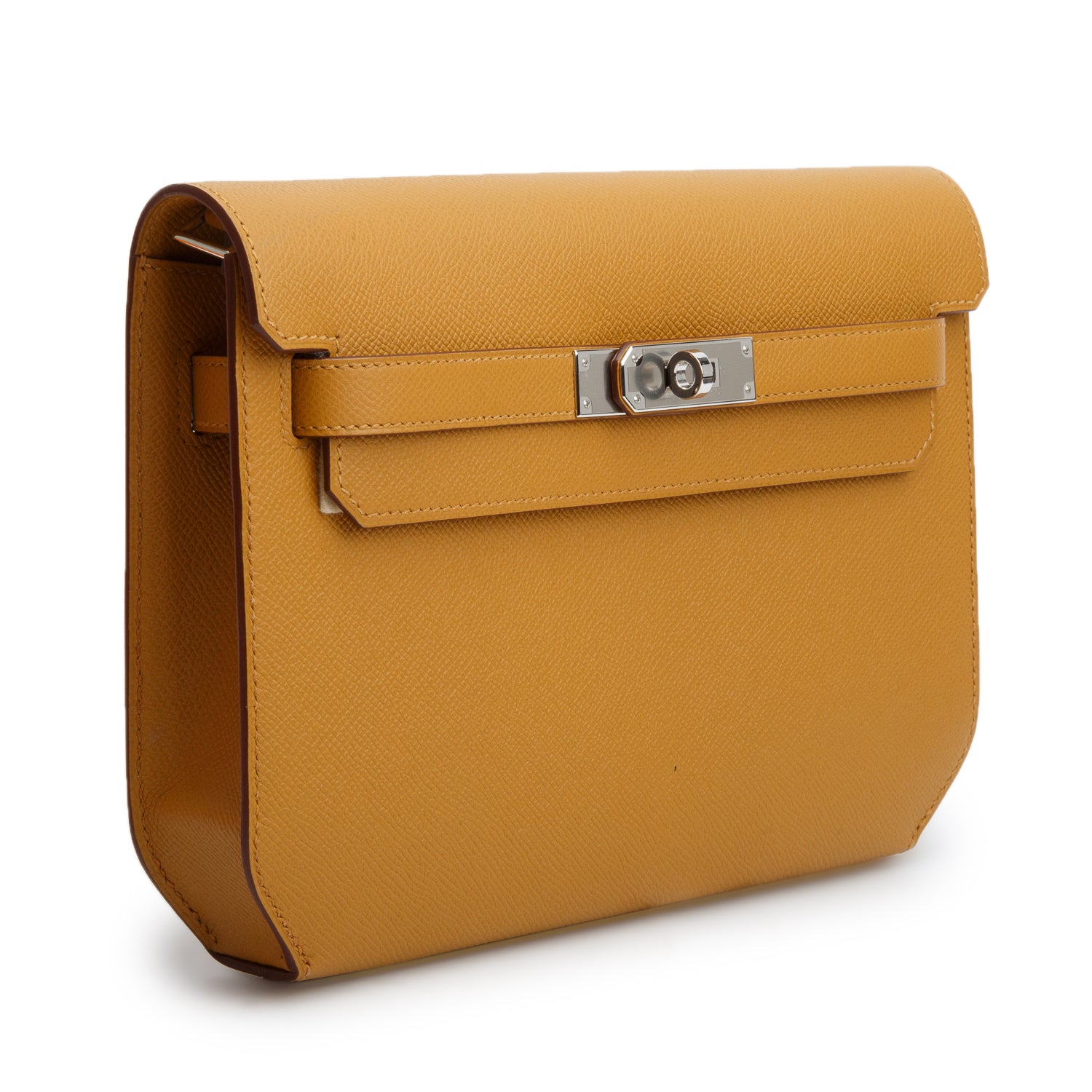 Hermes 2020 Sesame Epsom Leather Pochette Kelly Depeches 25 w/ Box