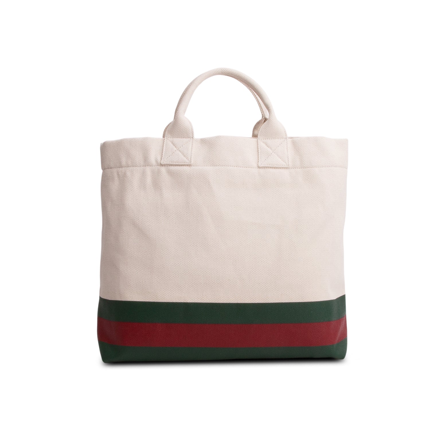 Gucci Neutral Canvas Web Embossed Logo Large Tote