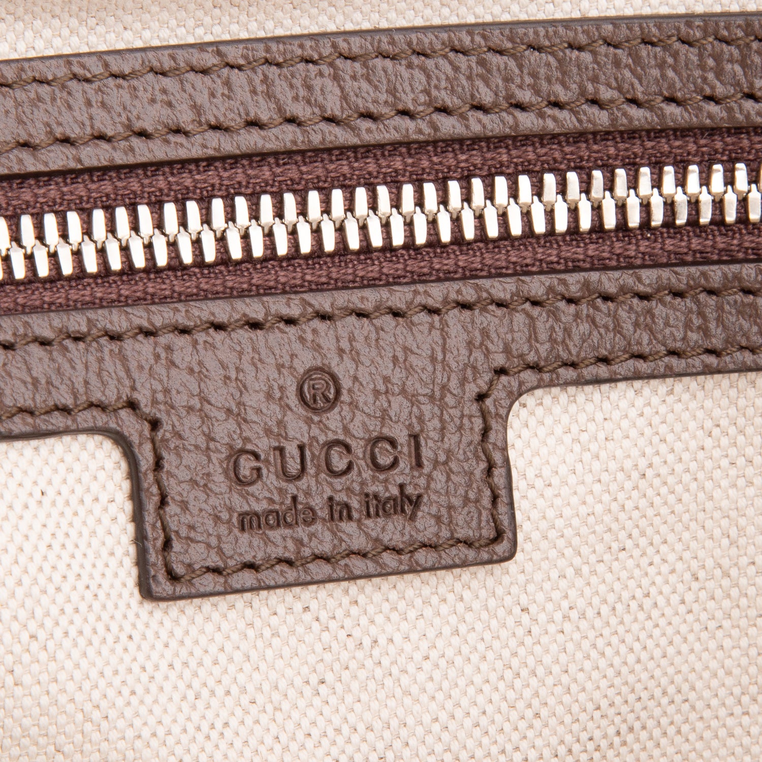 Gucci Neutral Canvas Web Embossed Logo Large Tote