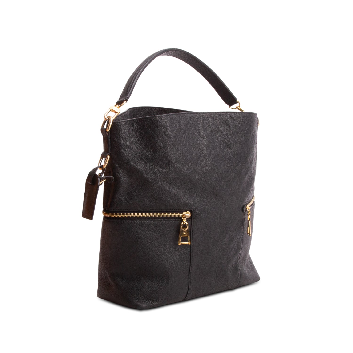 Louis Vuitton Black Monogram Empreinte Leather Melie w/ Strap, Box & Receipt