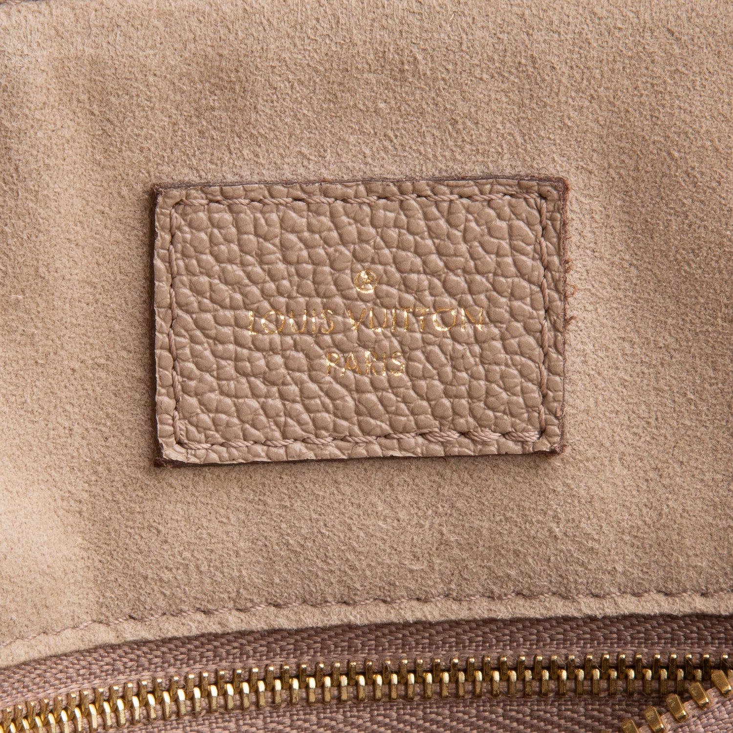 Louis Vuitton Turtledove Monogram Empreinte Leather Speedy Bandouliere 25 w/ Strap, Box & Receipt