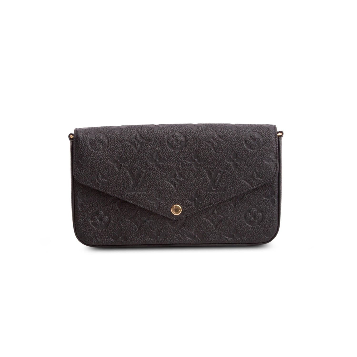 Louis Vuitton Black Monogram Empreinte Leather Felicie Pochette w/ Box