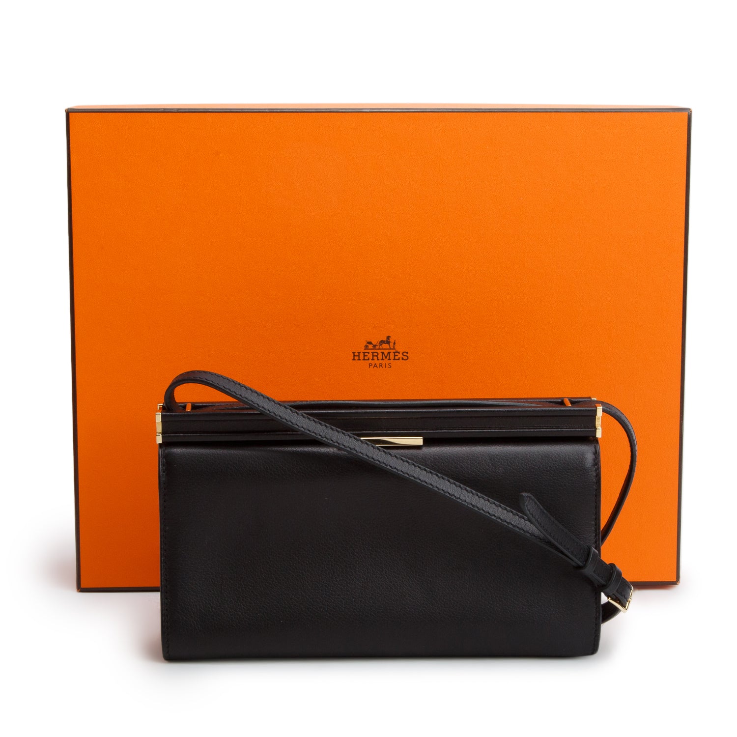 Hermes 2023 Noir Evergrain Clic H 21 w/ Box