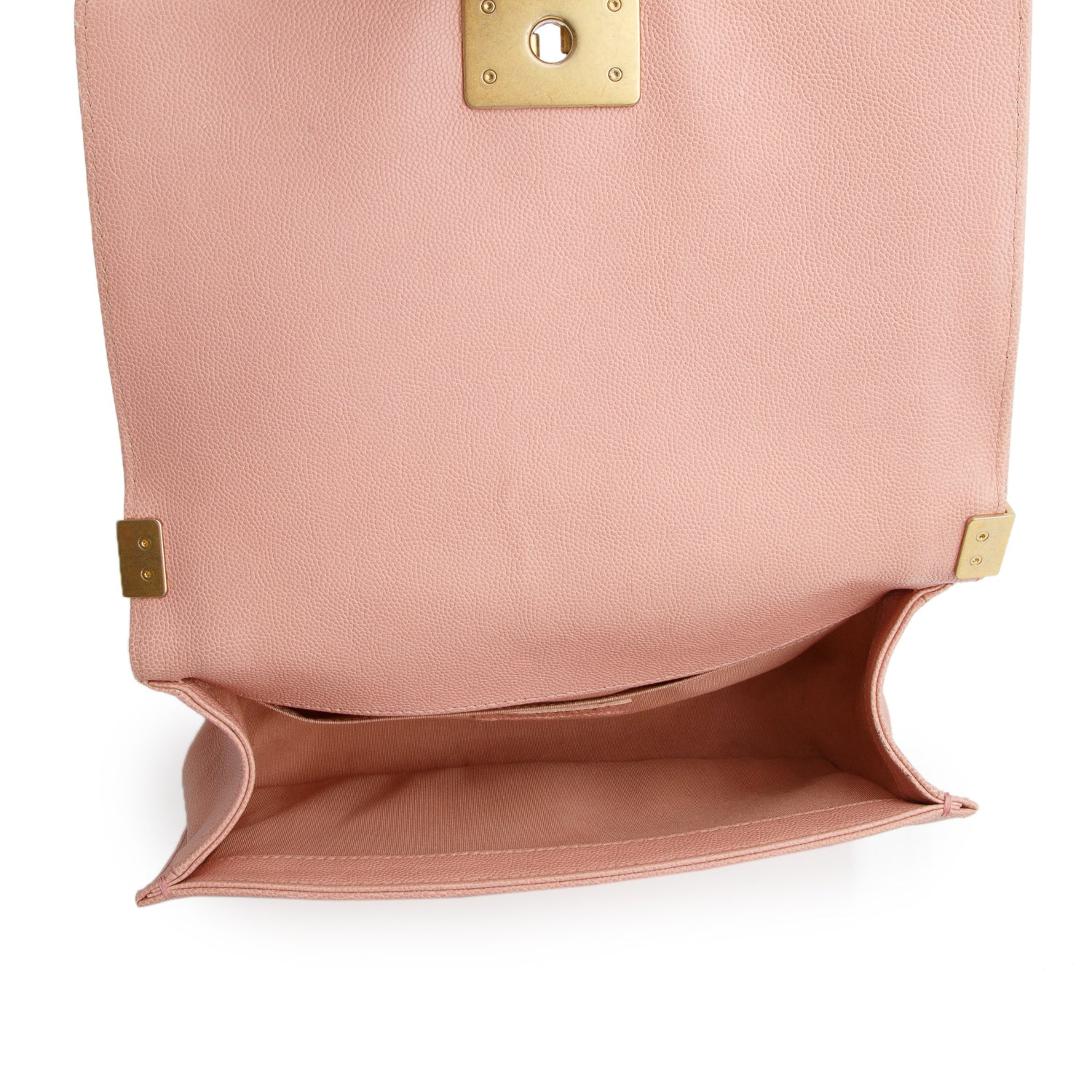 Chanel Pink Quilted Caviar Medium Boy Bag w/ Authenticity Card