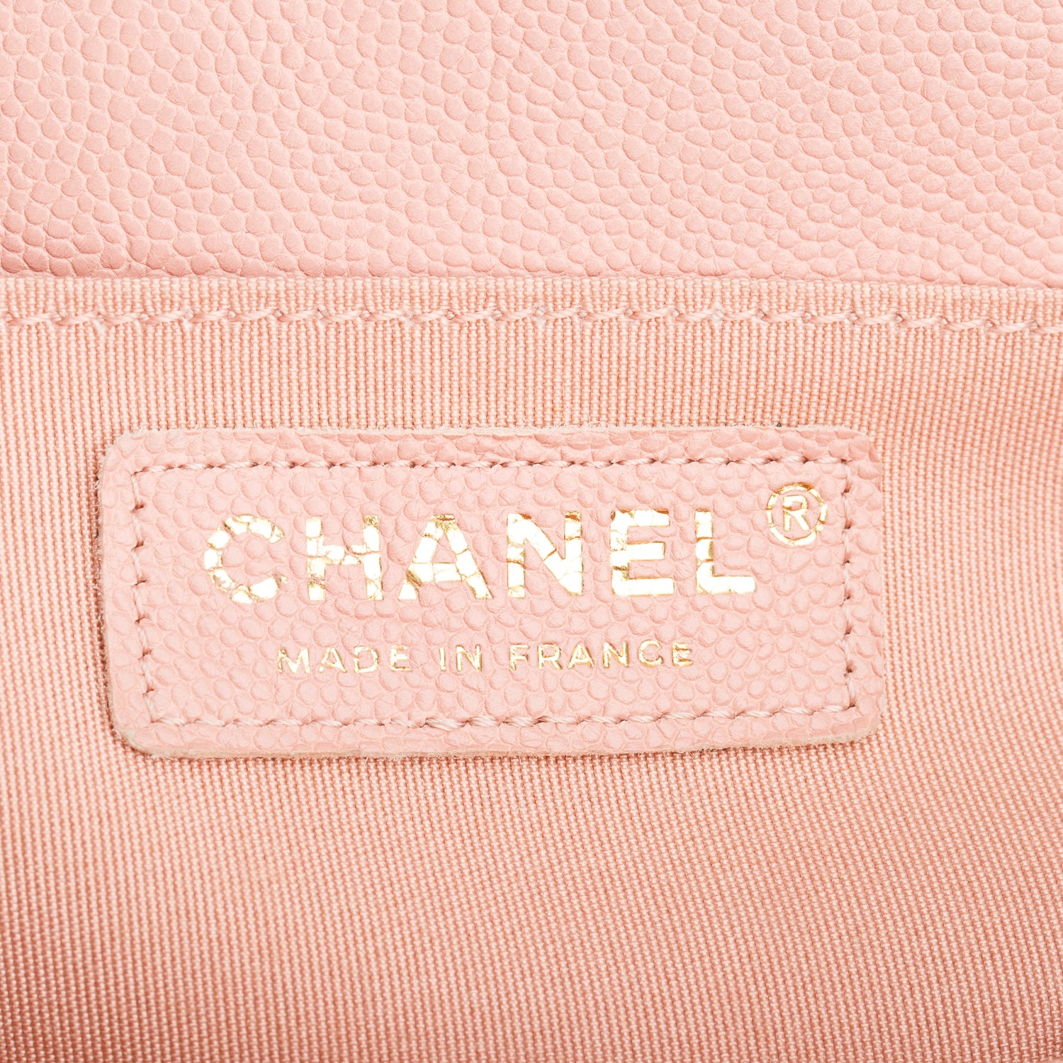 Chanel Pink Quilted Caviar Medium Boy Bag w/ Authenticity Card