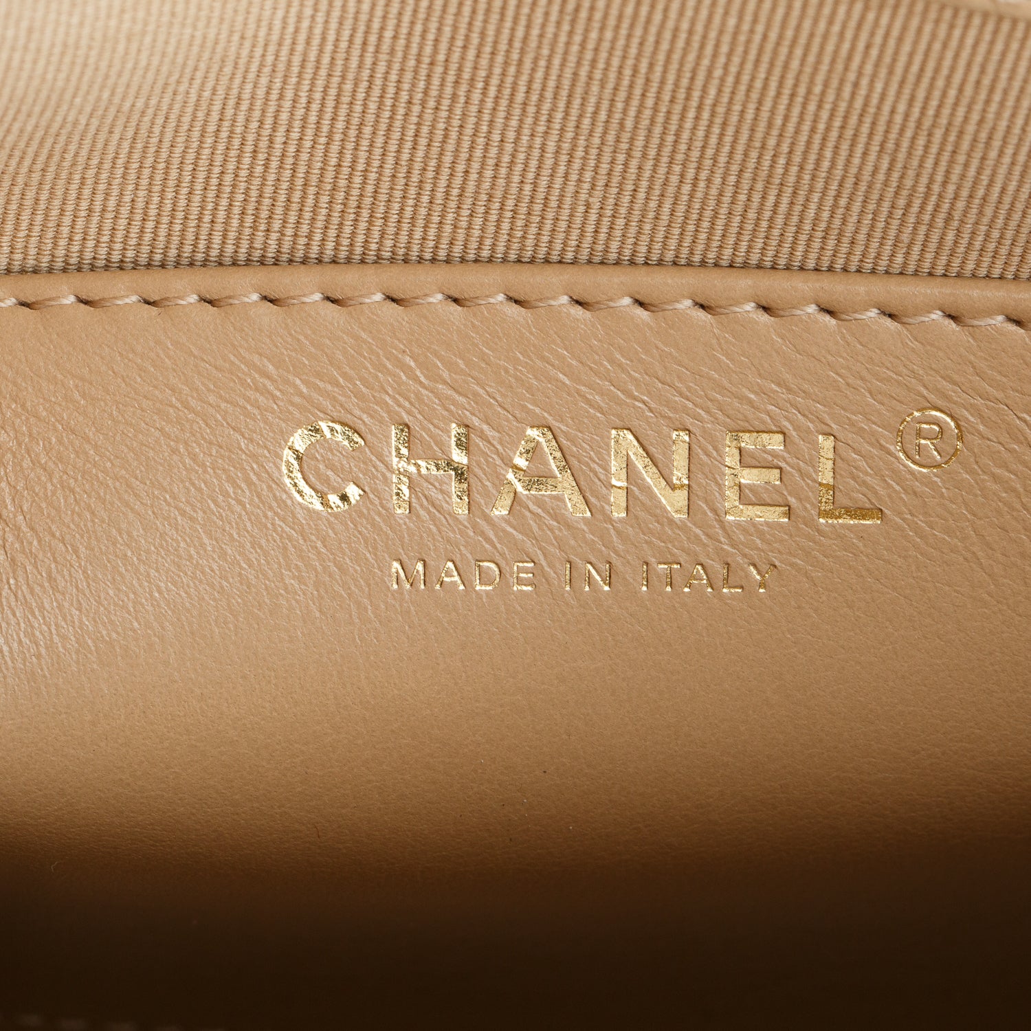 Chanel 2024 Beige Quilted Lambskin Leather Messenger Flap Bag