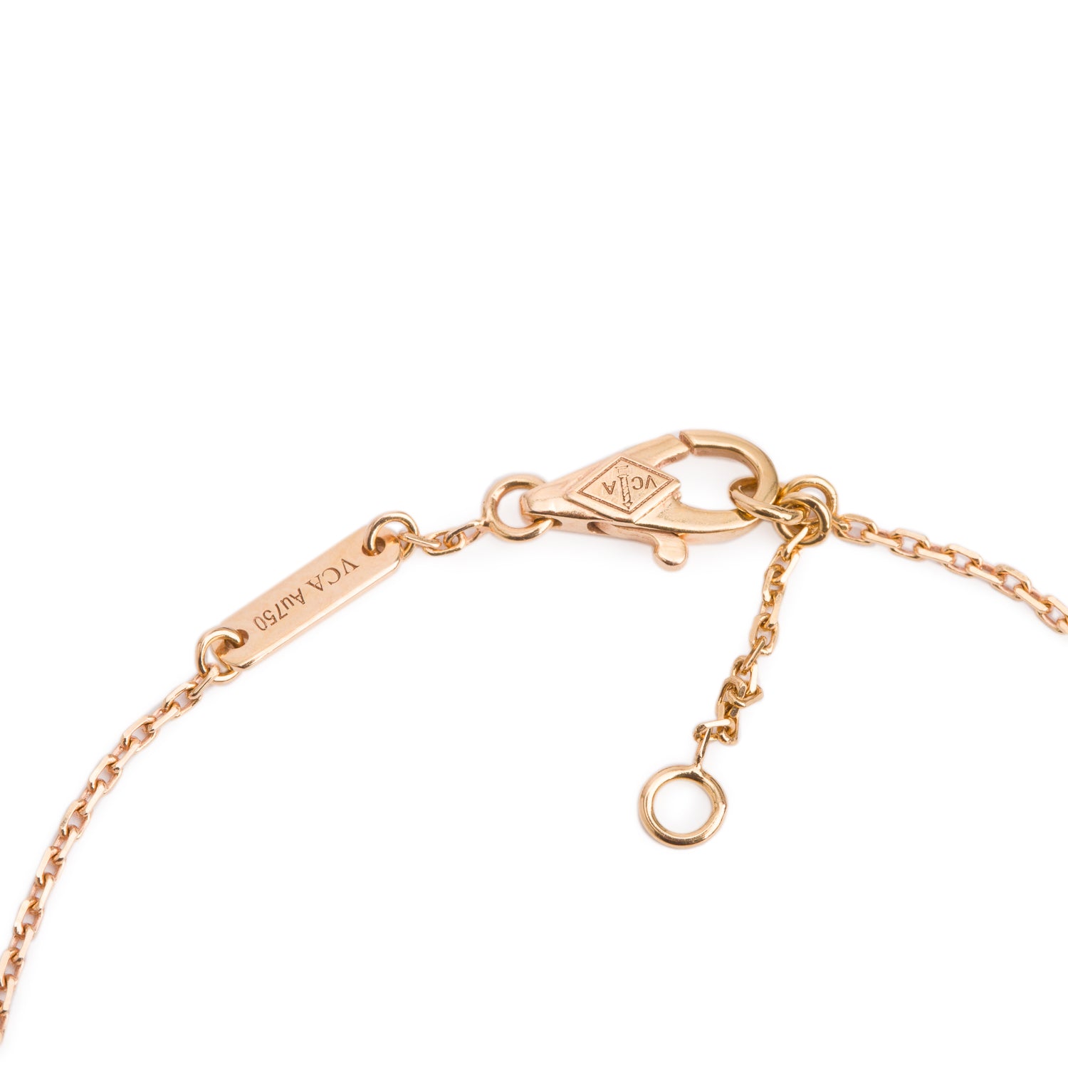 Van Cleef & Arpels 18k Rose Gold Sweet Hearts 1 Motif Carnelian Bracelet